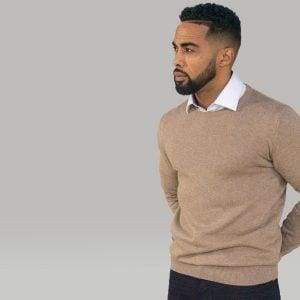 Cavani Men's Fawn Crewneck Sweater - Soft & Comfortable Knit Pullover for Casual Wear & Winter Outfits