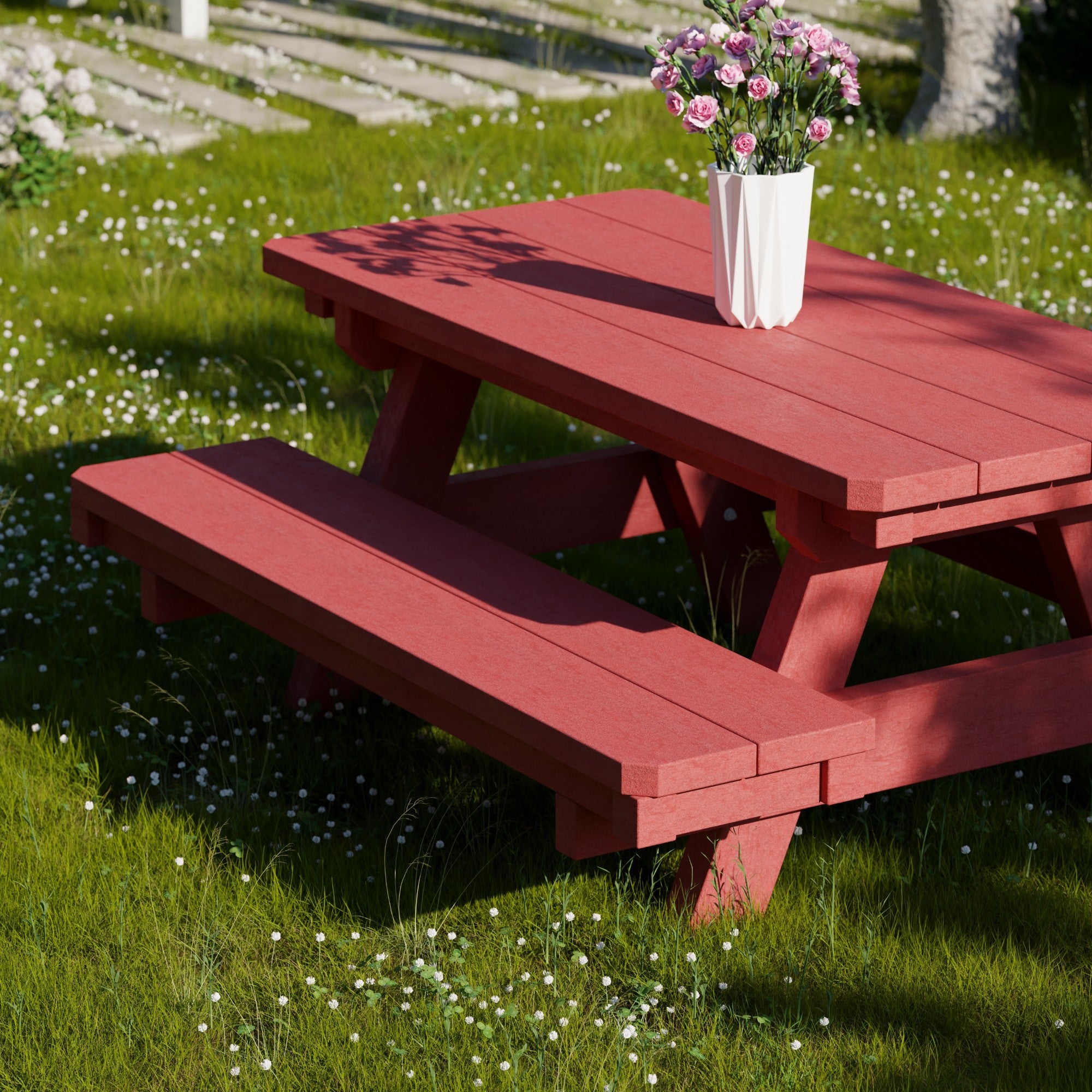 Heritage Kids Picnic Table - Durable Outdoor Wooden Table for Children's Playtime, Backyard, and Garden Activities