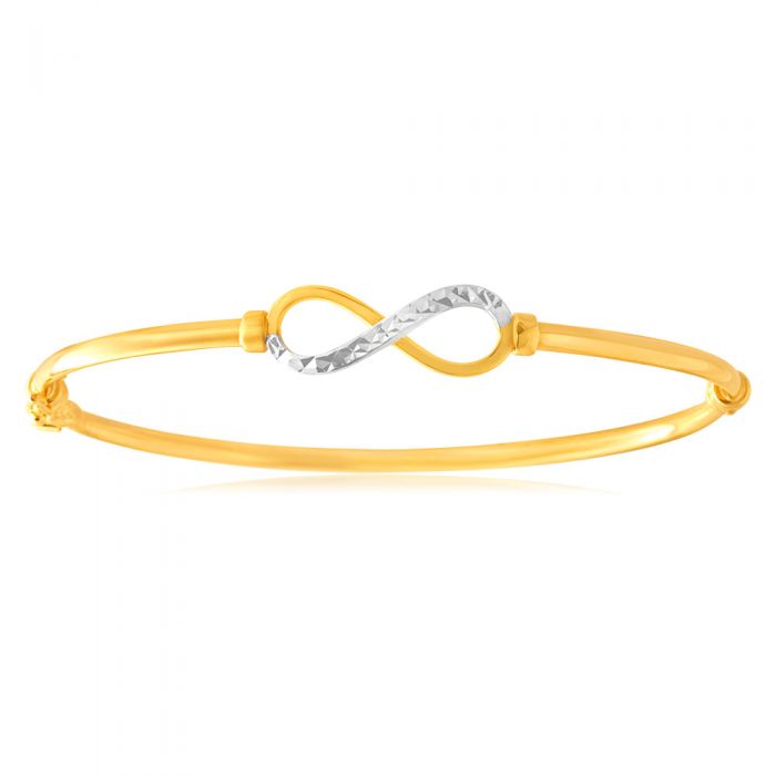 9Ct Gold Bangle Bracelet for Women - Elegant 9 Karat Solid Gold Jewelry Gift for Her - Perfect for Weddings, Anniversaries & Special Occasions