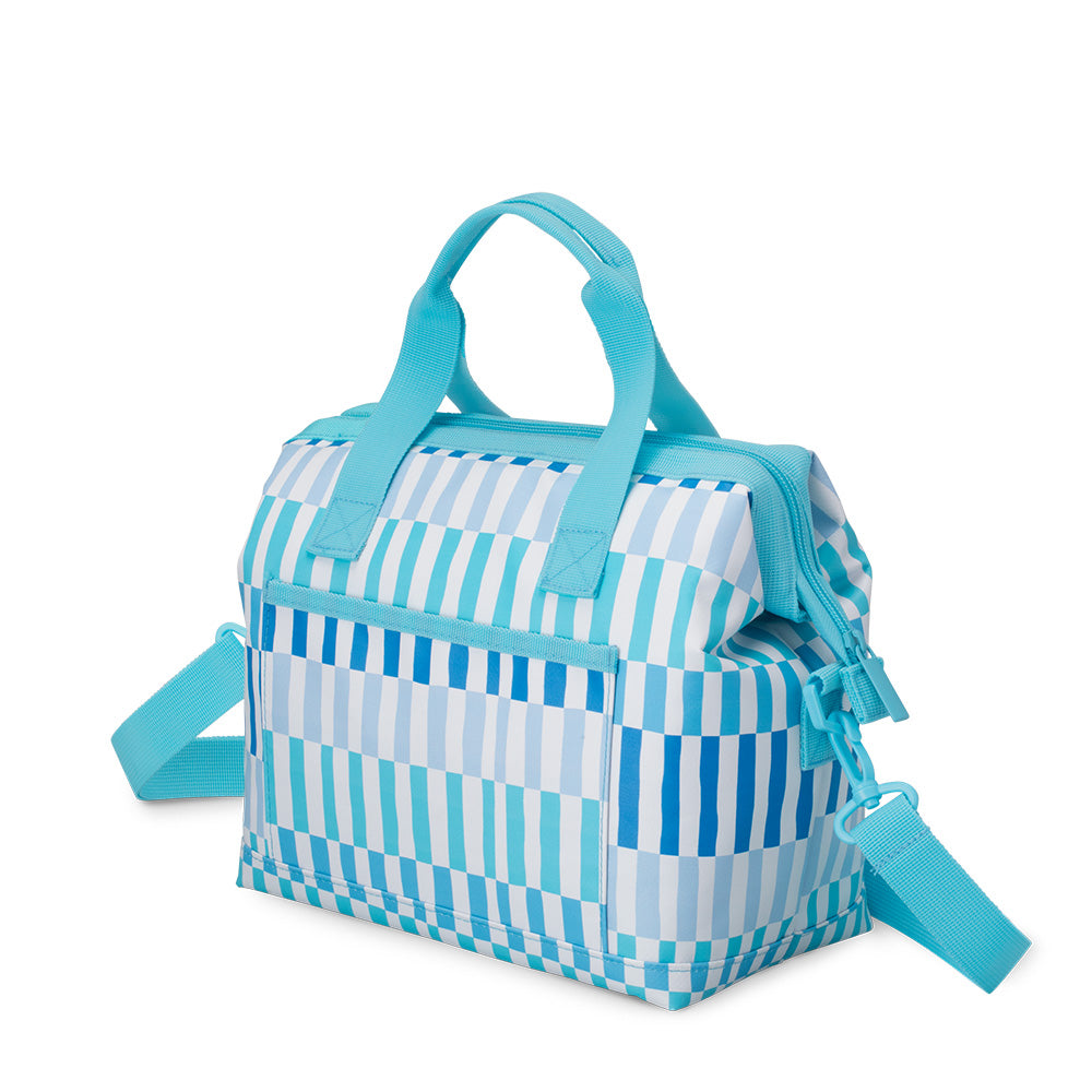 Glacier Stripe Packi 12 Cooler - Portable Insulated Lunch Box for Picnics, Camping & Beach Outings - Leakproof Food Container for Work & School - BPA Free & Durable Design