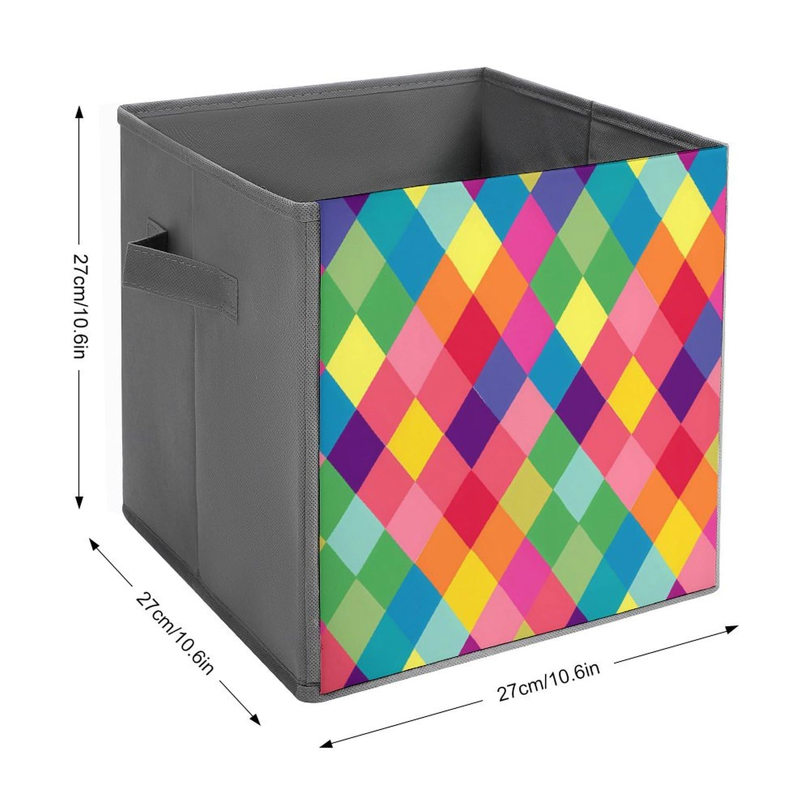 Colorful Folding Storage Bins with Handles - Home & Office Organizers