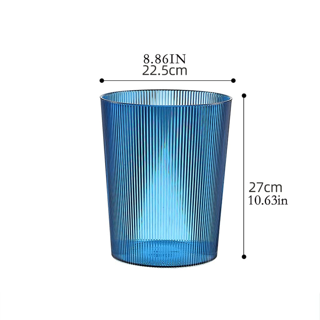 TOMYEUS 10L Transparent Bathroom Trash Can - Modern Luxury Waste Bin for Kitchen, Living Room & Toilet - Large Capacity Paper Basket with Lid - Perfect for Home, Office & Hotel Use (Color: Black)