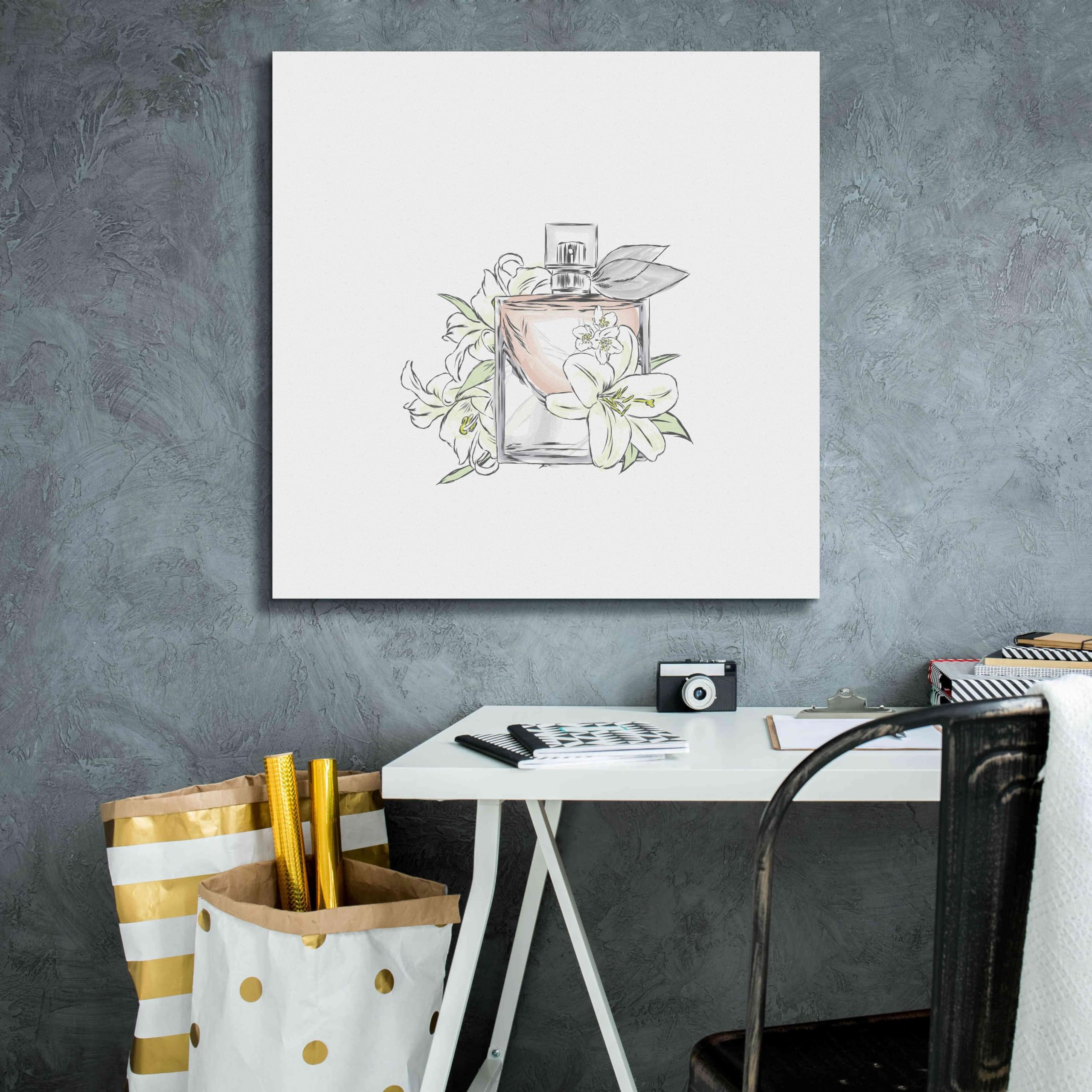 Incado Epic Graffiti 'Perfume VI' Giclee Canvas Wall Art - 26x26 Inches Modern Home Decor for Living Room, Bedroom & Office