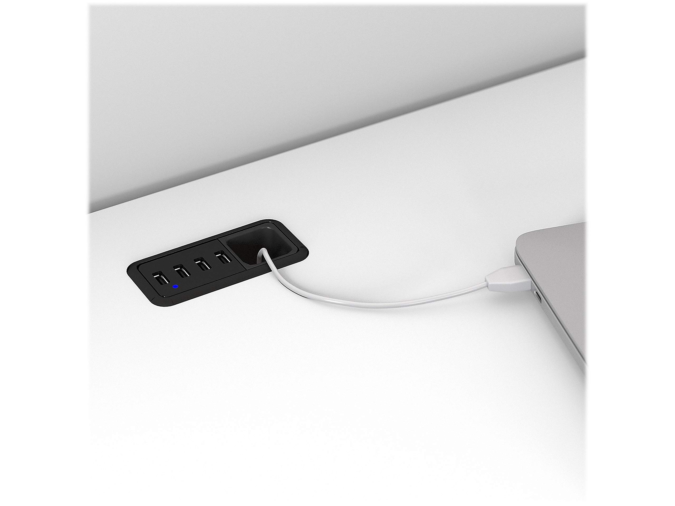 Bush Furniture Cabot L-Shaped Computer Desk in White - Corner Desk with Drawers & Storage for Home Office | Space-Saving Workstation for Small Rooms, Gaming Setup & Remote Work