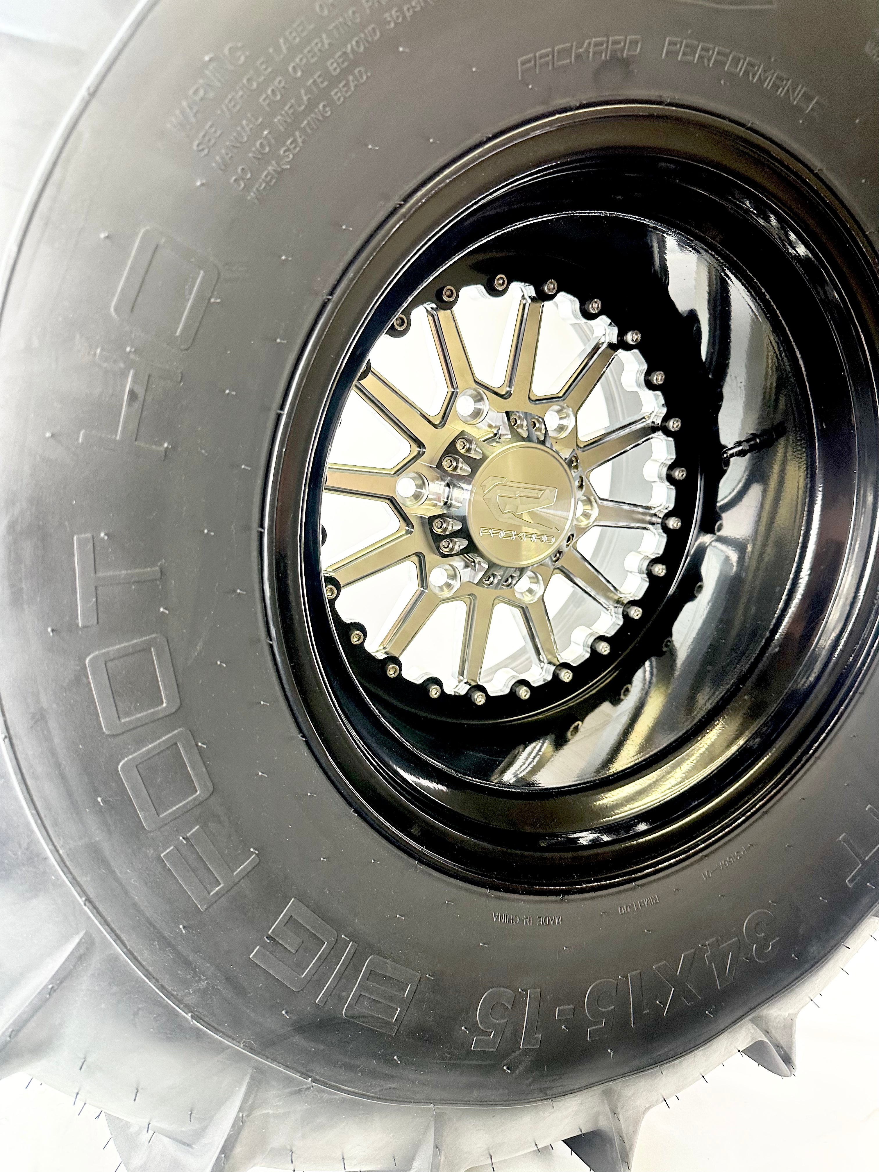 Packard Performance Big Foot HO Paddle Tires 34x15x15 - Rear Off-Road Sand Tires for Dune Bashing, Mud Racing & ATV/UTV Adventures
