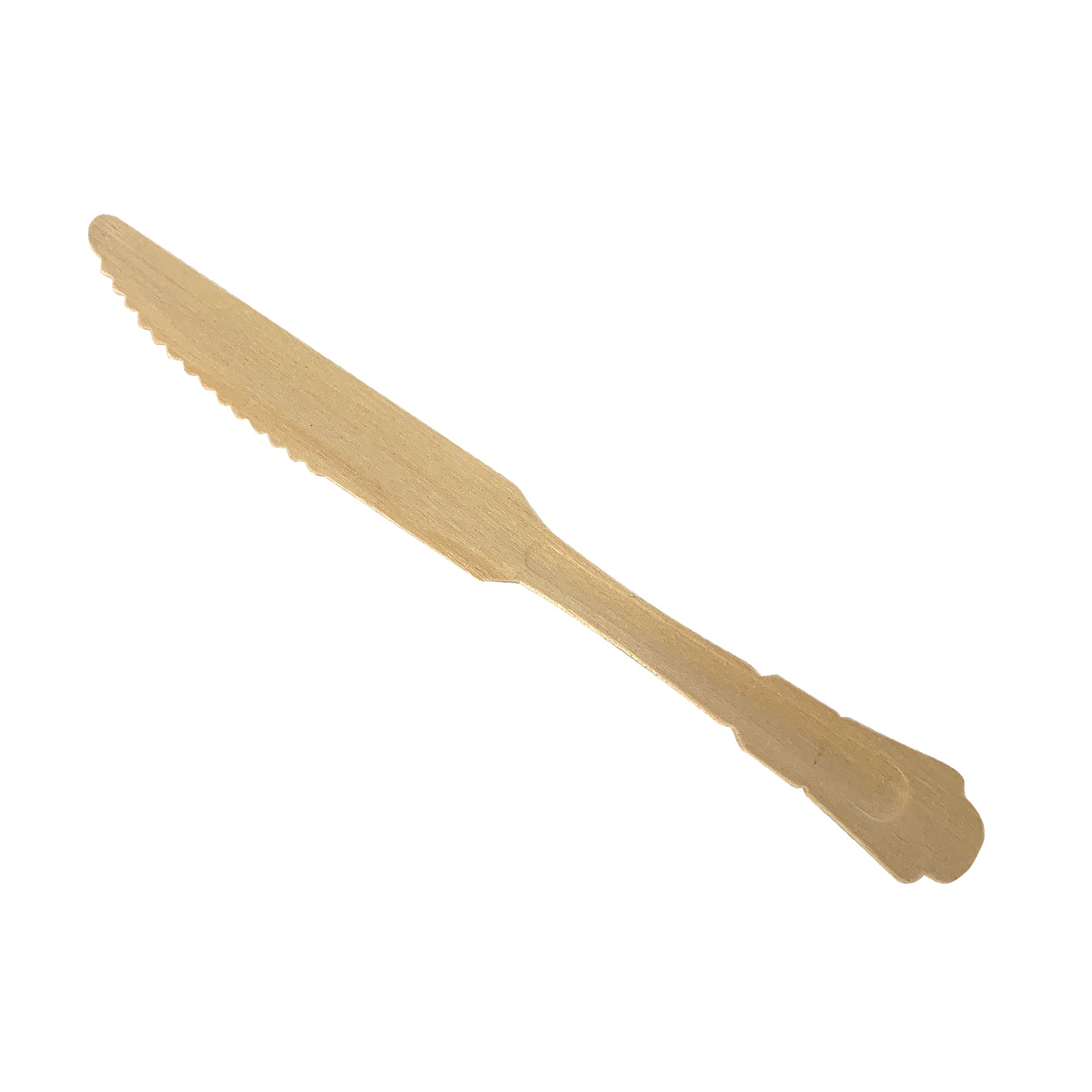 Tree Choice 7.8 Inch Biodegradable Wooden Cutlery - 400 Count Eco-Friendly Compostable Knives for Picnics, Parties & Sustainable Dining