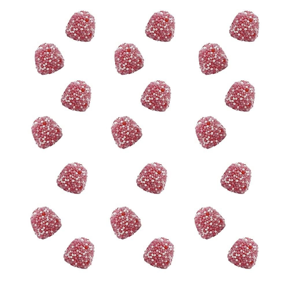 Pink Berry Gummy Candy - 1lb Nonpareils Coated Gummy Bears | Sweet & Chewy Candy for Parties, Movie Nights & Gift Baskets