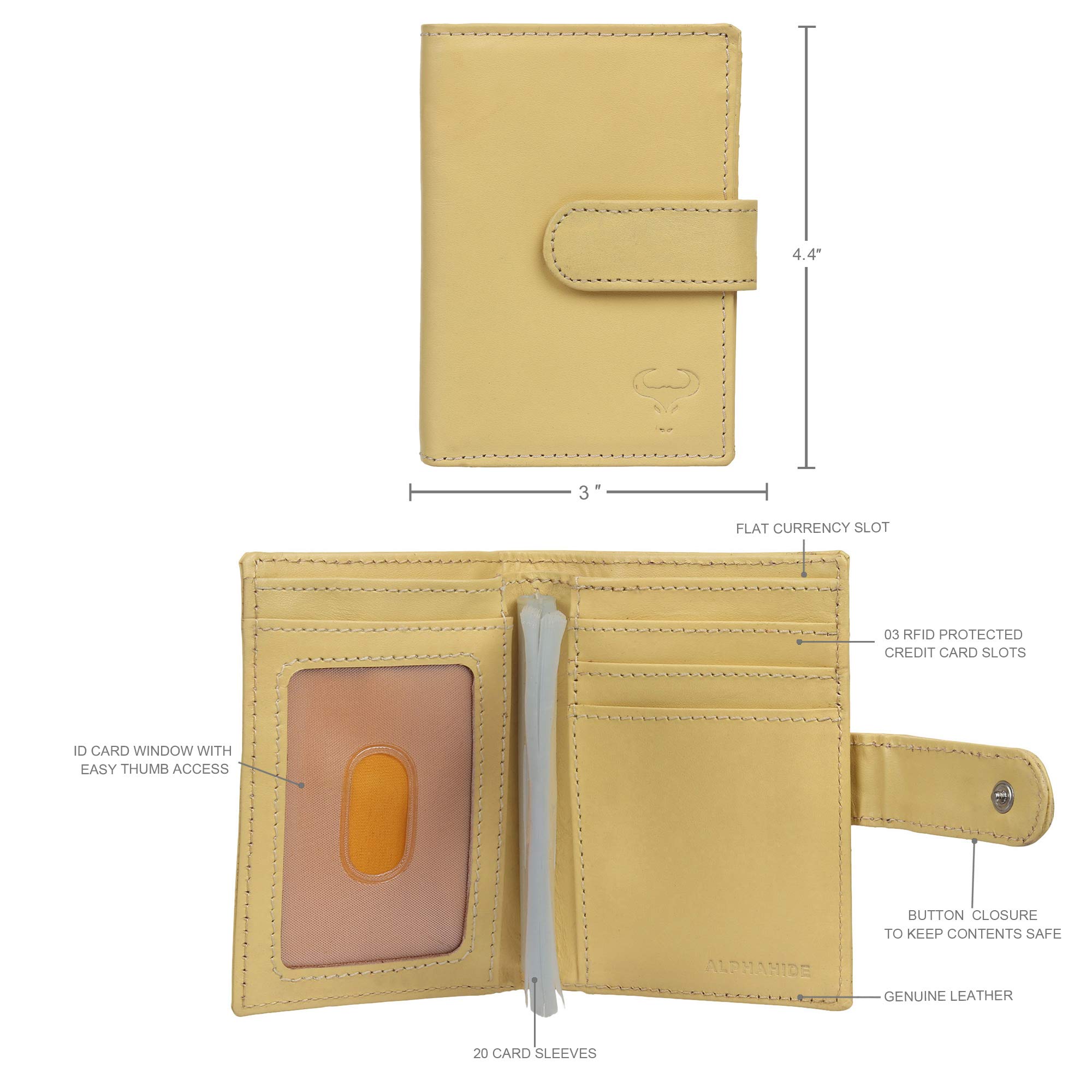 Genuine Leather RFID Blocking Credit Card Holder Wallet for Men & Women - Holds 25 Cards - Large Capacity Slim Bifold Design - Perfect for Travel, Business & Everyday Use