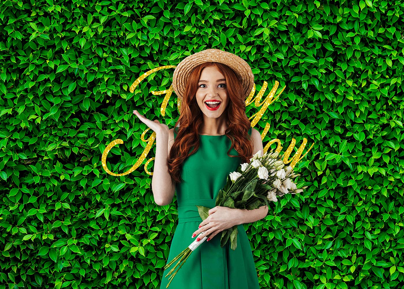 Jungle Safari Happy Birthday Backdrop - 7x5FT Green Leaves Photography Background for Baby Shower, Nature-Themed Party Decorations & Rustic Photo Studio Props | Perfect for Birthday Parties, Baby Showers, and Jungle-Themed Events