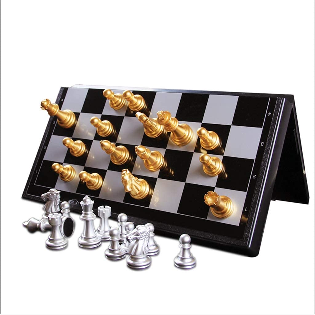 ZCYXQR Magnetic Chess Set - Portable Travel Chess Board with Plastic Pieces for Learning, Matches & Family Games | Perfect for Kids, Beginners & Chess Enthusiasts | Great for Home, Office, School & Outdoor Activities