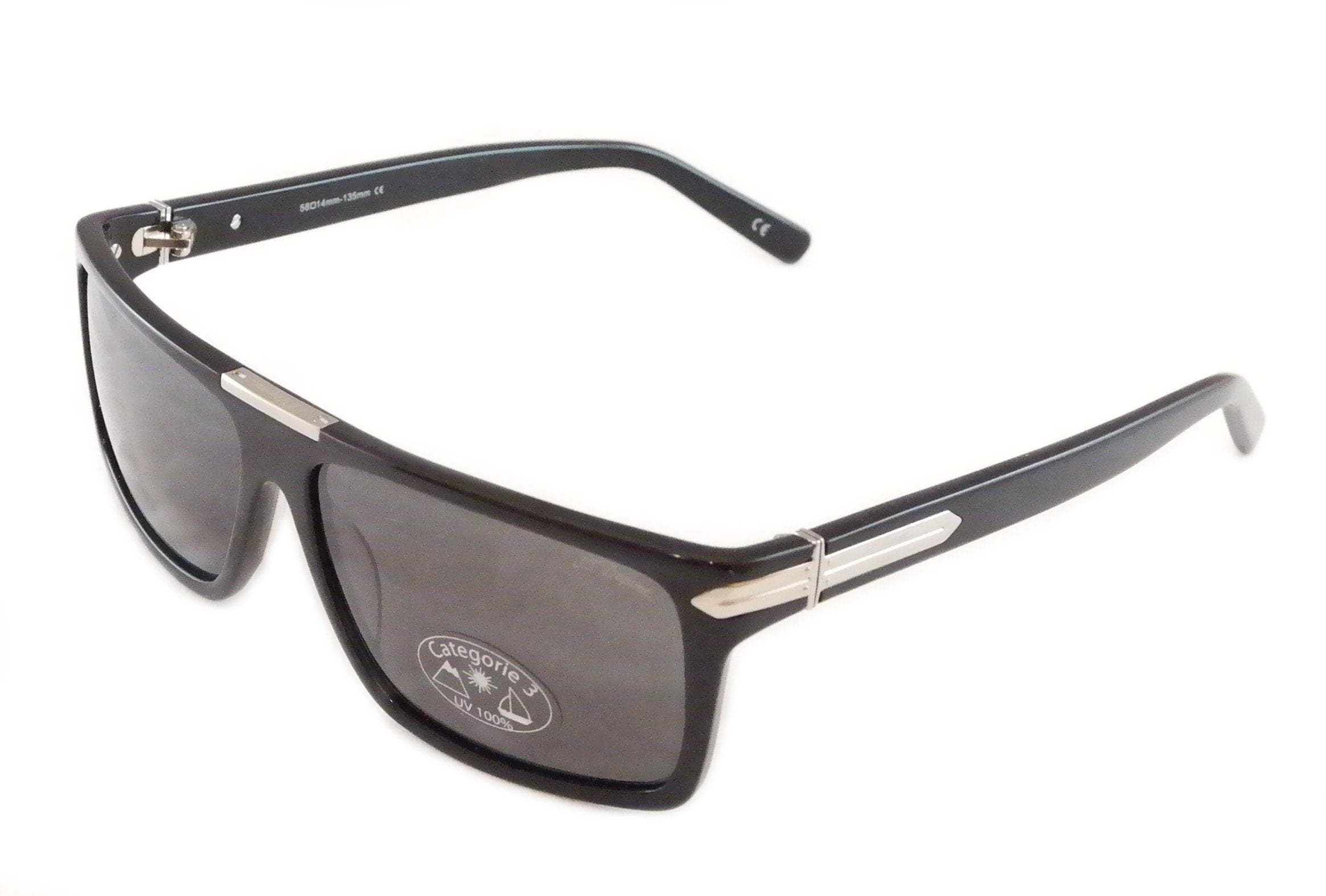 S.T. Dupont ST011 Polarized Sunglasses - 100% UV Protection - Italian Made Plastic Frame with 3 Interchangeable Lenses (58mm Lens Width, 14mm Bridge, 135mm Temple) - Perfect for Driving, Beach & Outdoor Activities