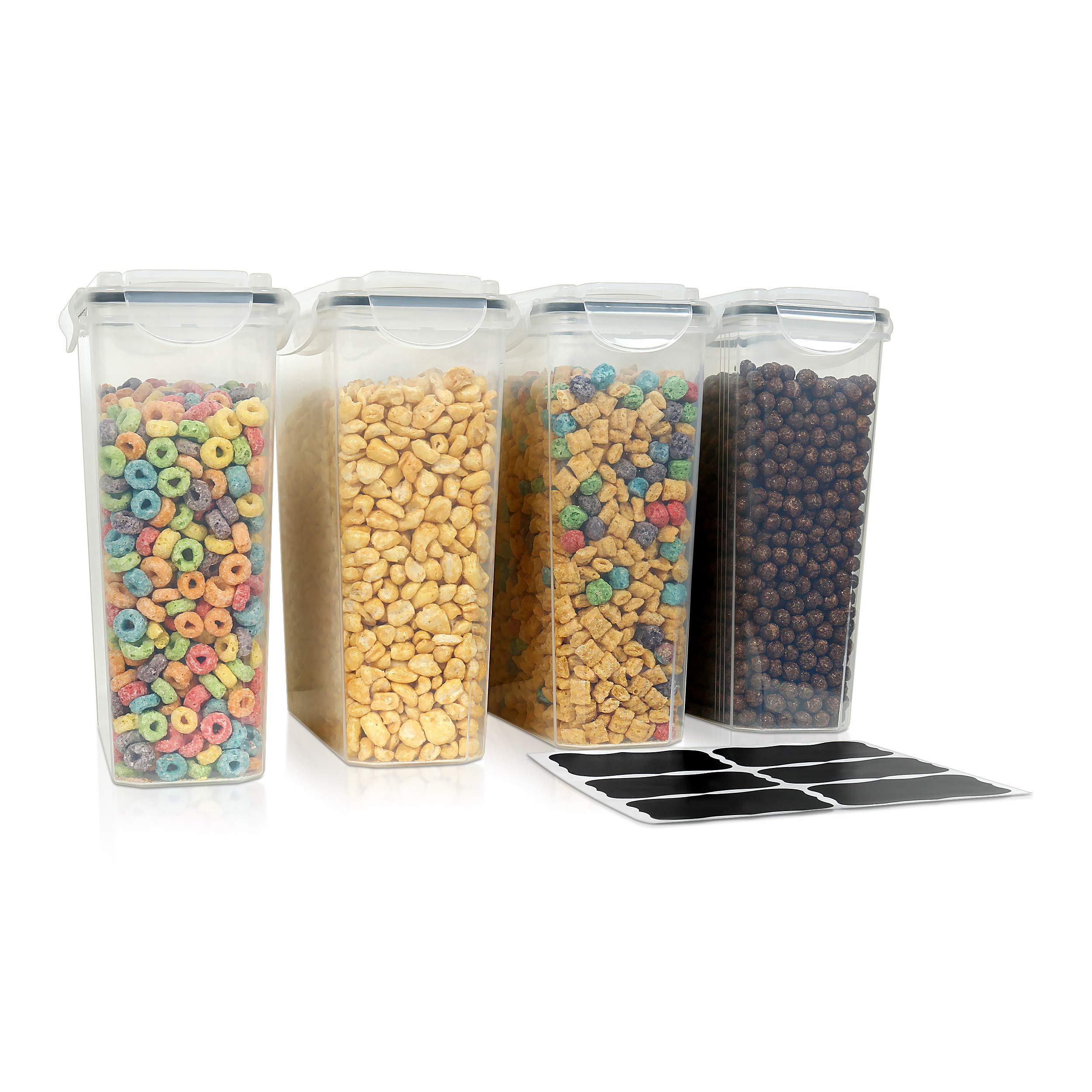 6 Pack Airtight Cereal Storage Containers - Large Food Storage Set for Kitchen & Pantry Organization | Keep Cereals & Snacks Fresh | Perfect for Breakfast, Baking & Meal Prep