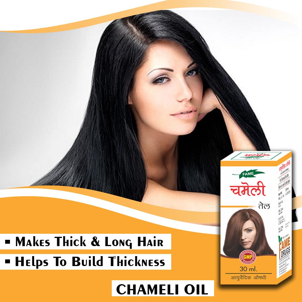 Pure Chameli Jasmine Hair Oil for Stress Relief & Hair Growth - 60ml (Pack of 2) | Therapeutic Aromatherapy Oil for Relaxation, Scalp Massage & Nighttime Hair Care