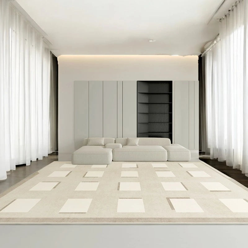 Stylish Geometric Polyester Area Rug for Living Room - Soft & Durable Home Decor for Modern Spaces