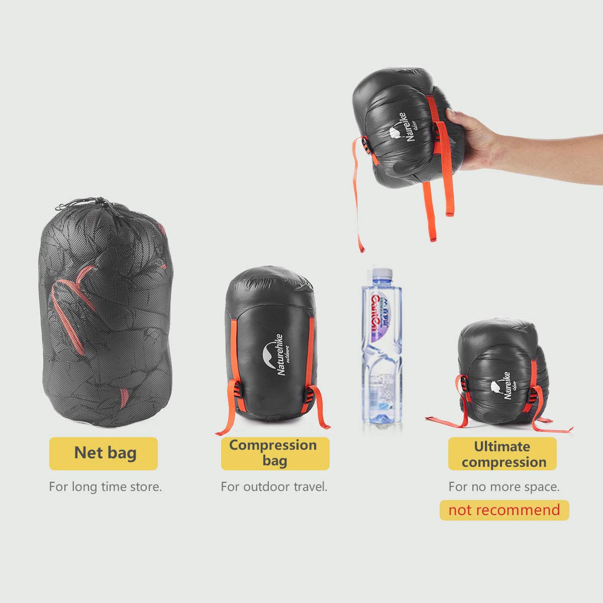 Naturehike 0 Degree Mummy Goose Down Sleeping Bag - Ultralight & Compact for Adults - Perfect for Winter Camping, Hiking, Backpacking & Cold Weather Adventures