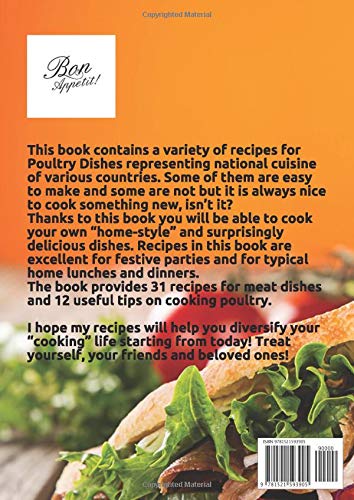 Bon Appetit! Premium Poultry Dishes - Chicken, Turkey & Duck Recipes for Home Cooking | Perfect for Family Dinners, Holiday Meals & Healthy Eating