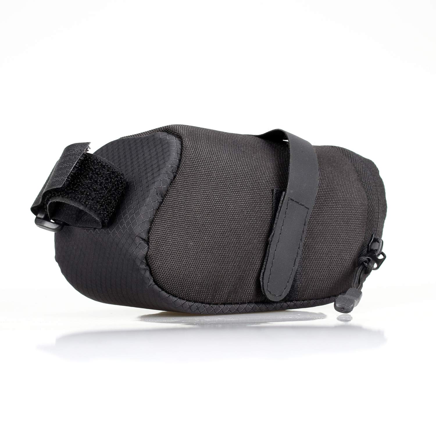 Ultralight Bike Saddle Bag - Waterproof Bicycle Under Seat Pouch for Cycling | Compact Storage with Secure Strap-on | Perfect for Road Bikes, Mountain Bikes & Commuting (Black)