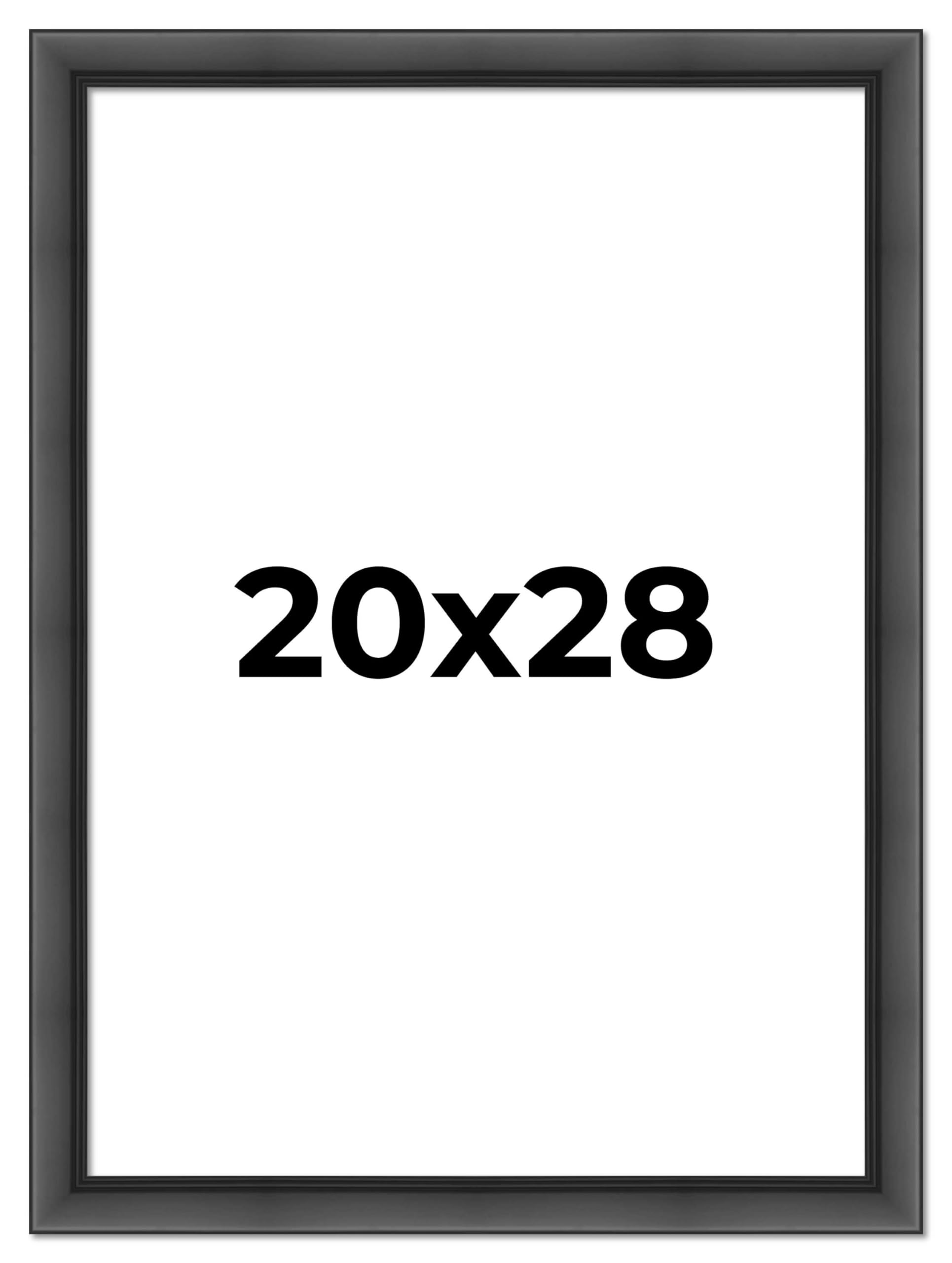 20x28 Inch Black Solid Wood Picture Frame - 1.5