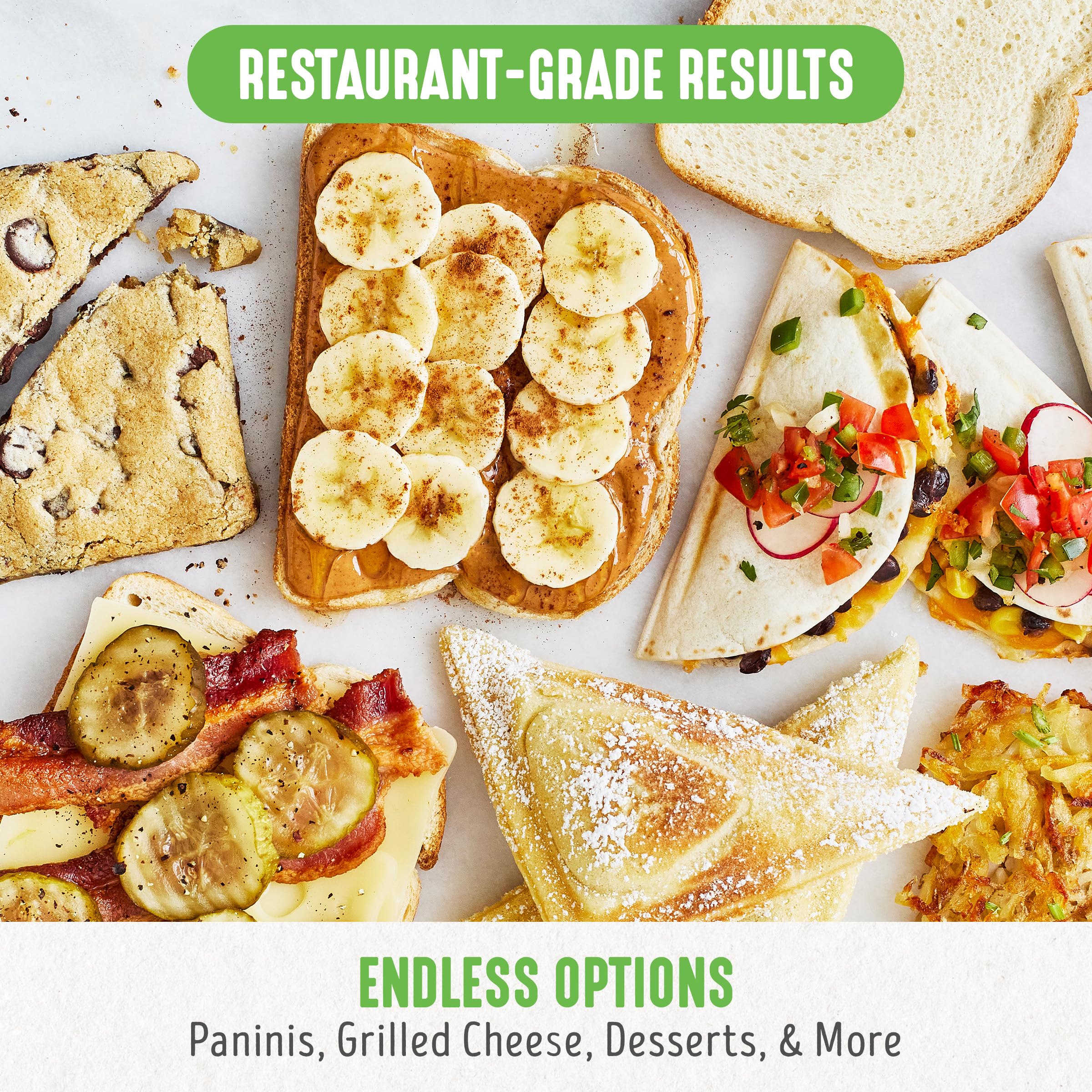 GreenLife Pro Electric Panini Press Grill & Sandwich Maker - Healthy Ceramic Nonstick Plates, PFAS-Free, Easy Indicator Light - Perfect for Grilled Cheese, Paninis, Sandwiches & Breakfast Cooking (Red)