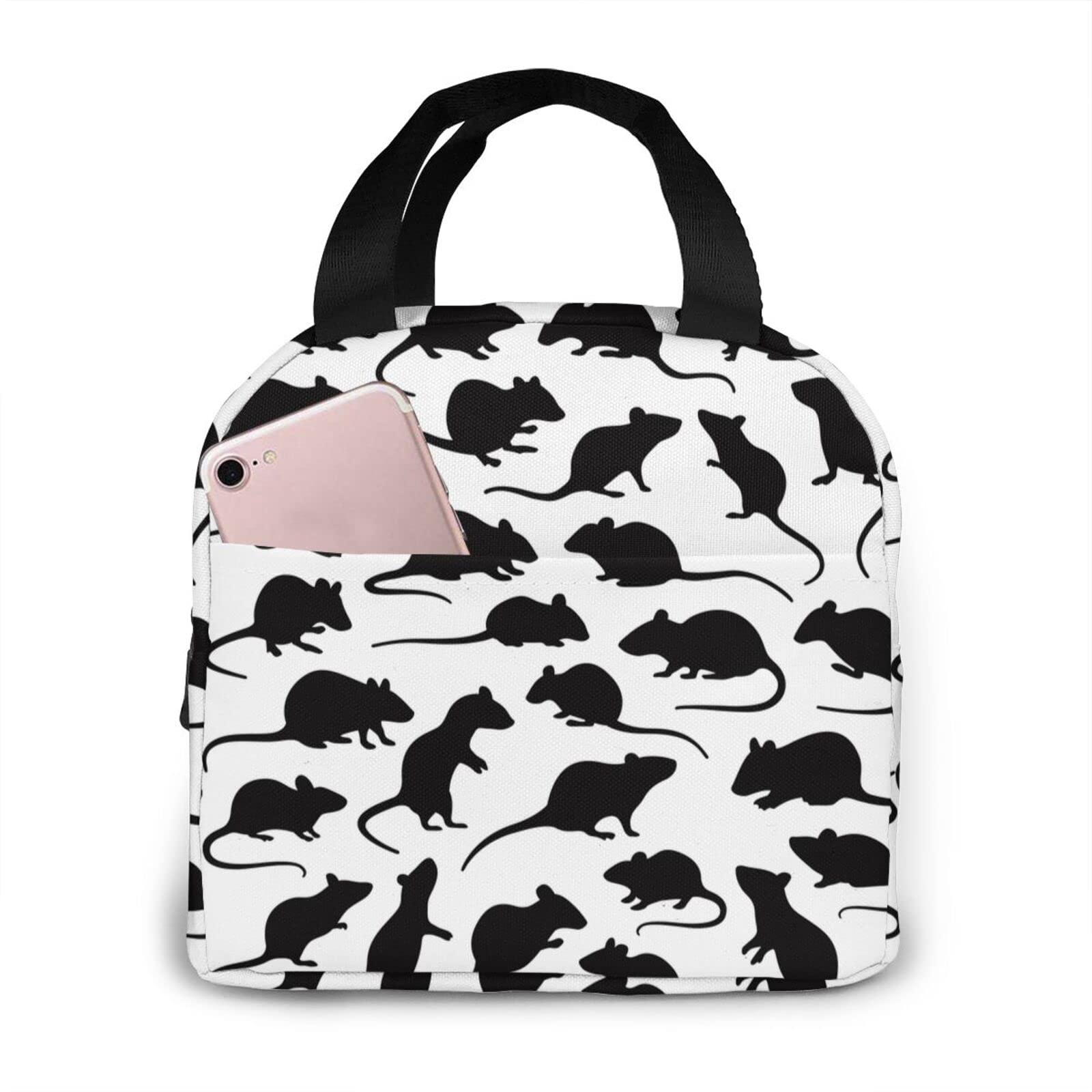 Insulated Rat Lunch Bag Tote for Women & Men - Reusable Lunch Box Container for Work, School, Picnics & Outdoor Activities