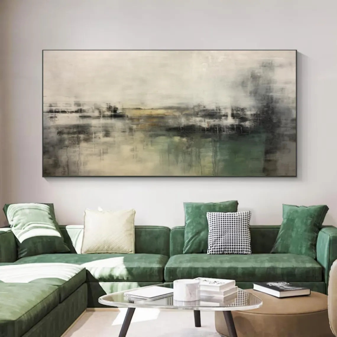 Abstract Painting #AB 465 - Modern Wall Art for Living Room, Bedroom & Office Decor - Handmade Canvas Artwork