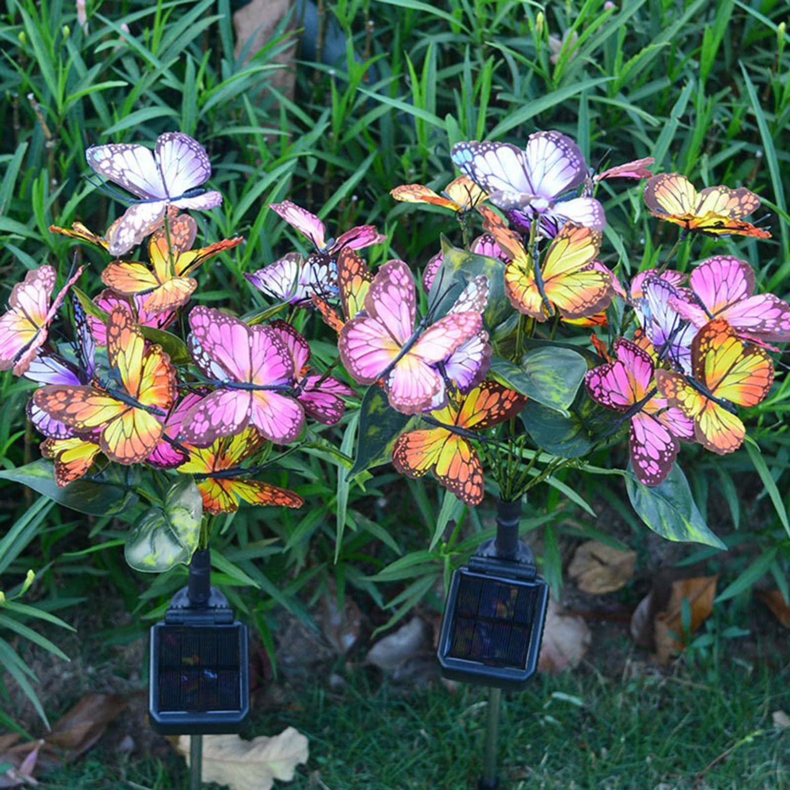 Solar LED Garden Lights - Waterproof Tulip & Dandelion Statues for Yard, Patio Decor