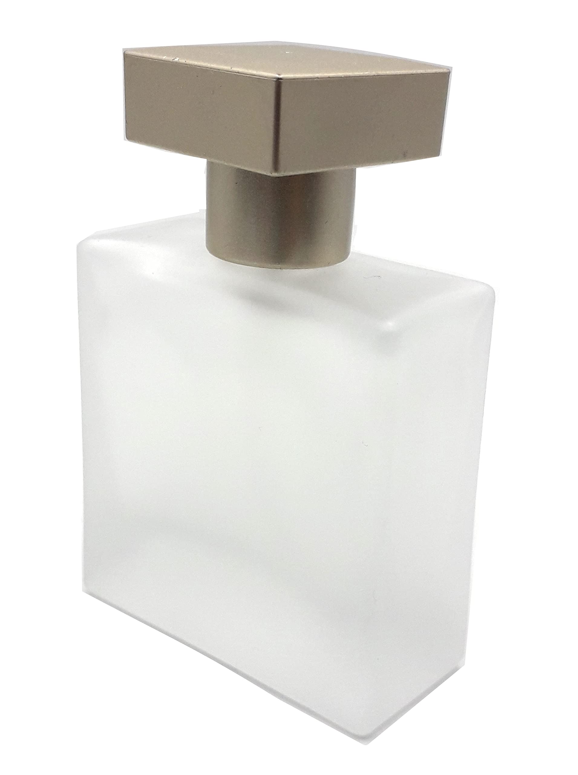 Zénitude Glassworks 50ml Square Frosted Empty Glass Perfume Spray Bottles - Refillable Travel Size for Essential Oils, DIY Fragrance & Home Decor