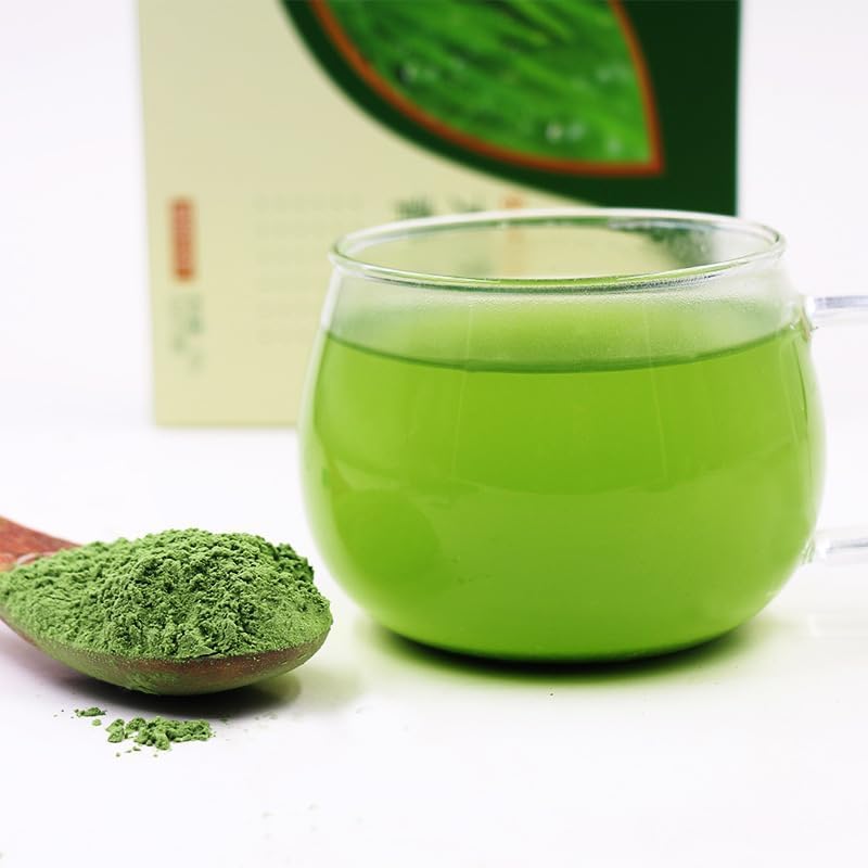 Naveta Organic Barley Grass Powder - Pure & Natural Superfood for Detox & Energy Boost (5 Boxes/100 Packs) | Ideal for Smoothies, Juices & Wellness Drinks