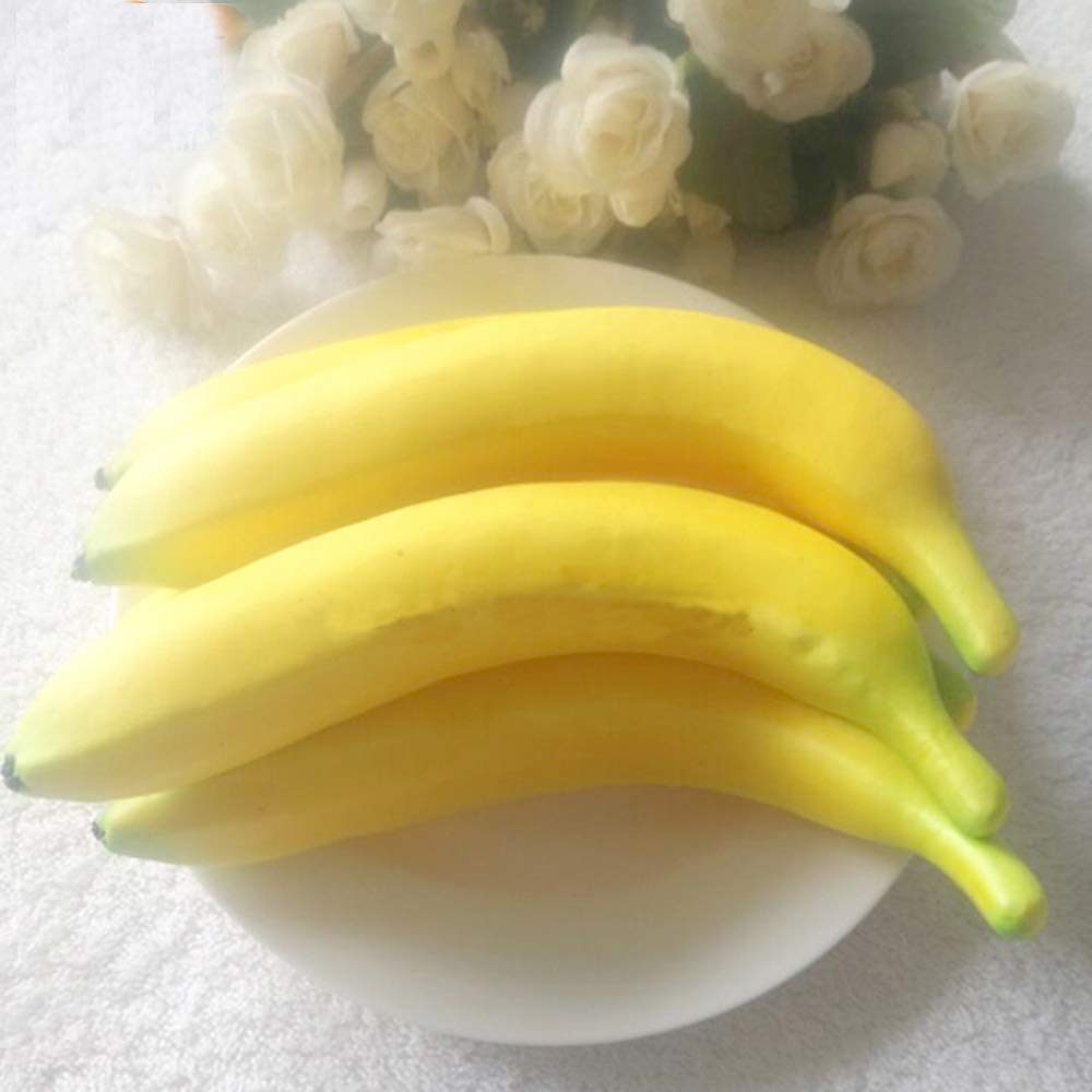 10pcs 20cm Long Artificial Plastic Fake Bananas - Realistic Simulation Fruit for Home Decor, Party Centerpieces, Photography Props, and DIY Crafts