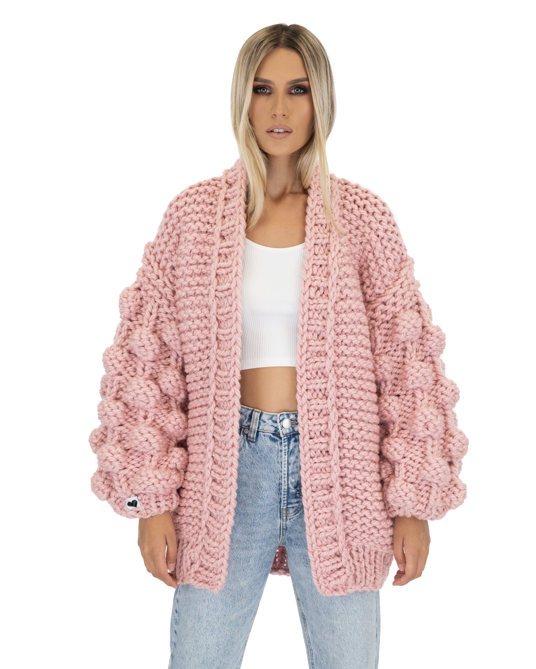 Stylish Bubble Sleeve Cardigan for Women - Soft Knit Open Front Sweater | Perfect for Office, Date Night & Casual Outfits