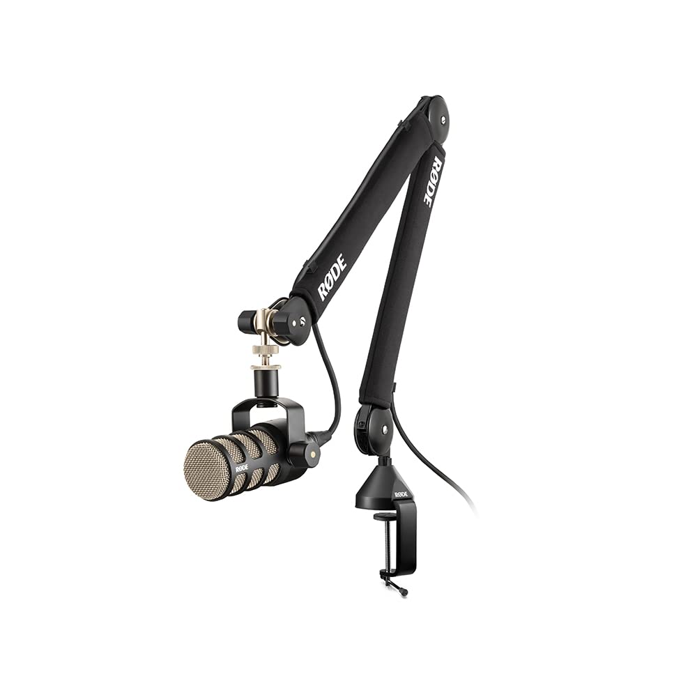 Rode Procaster Dynamic Broadcast Microphone with PSA1+ Desk Mount Boom Arm - Professional Studio Recording, Podcasting & Streaming Setup