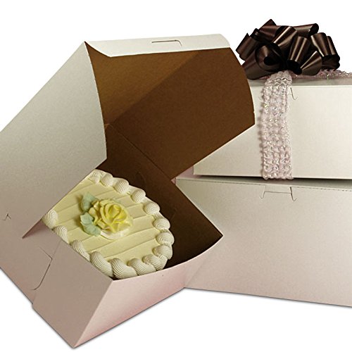 200 Pack White Pastry Boxes 9x6x4 Inches - Premium Bakery Packaging for Cakes, Cupcakes & Desserts - Perfect for Bakeries, Catering & Party Treats