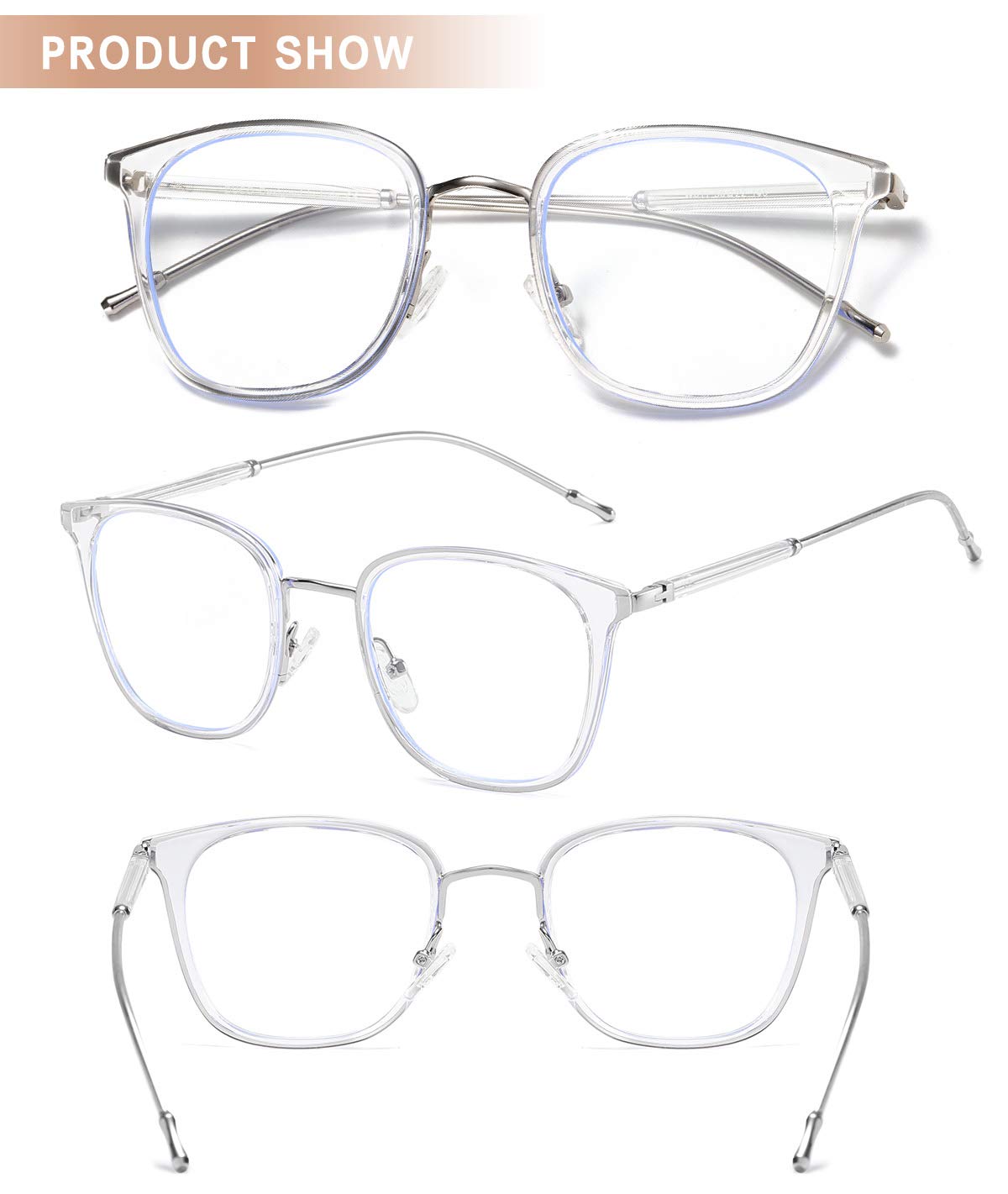 DUCO Blue Light Blocking Glasses for Women & Men - Computer & Gaming Eyewear