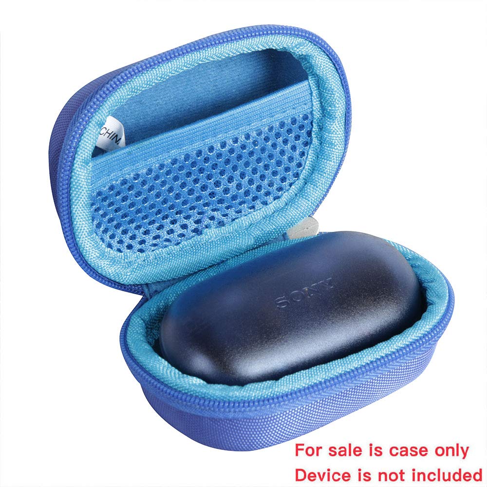 Hermitshell Protective Travel Case for Sony WF-XB700 Extra BASS Wireless Earbuds - Durable Hard Shell Carrying Storage Pouch (Blue) - Perfect for Gym, Travel & Outdoor Activities