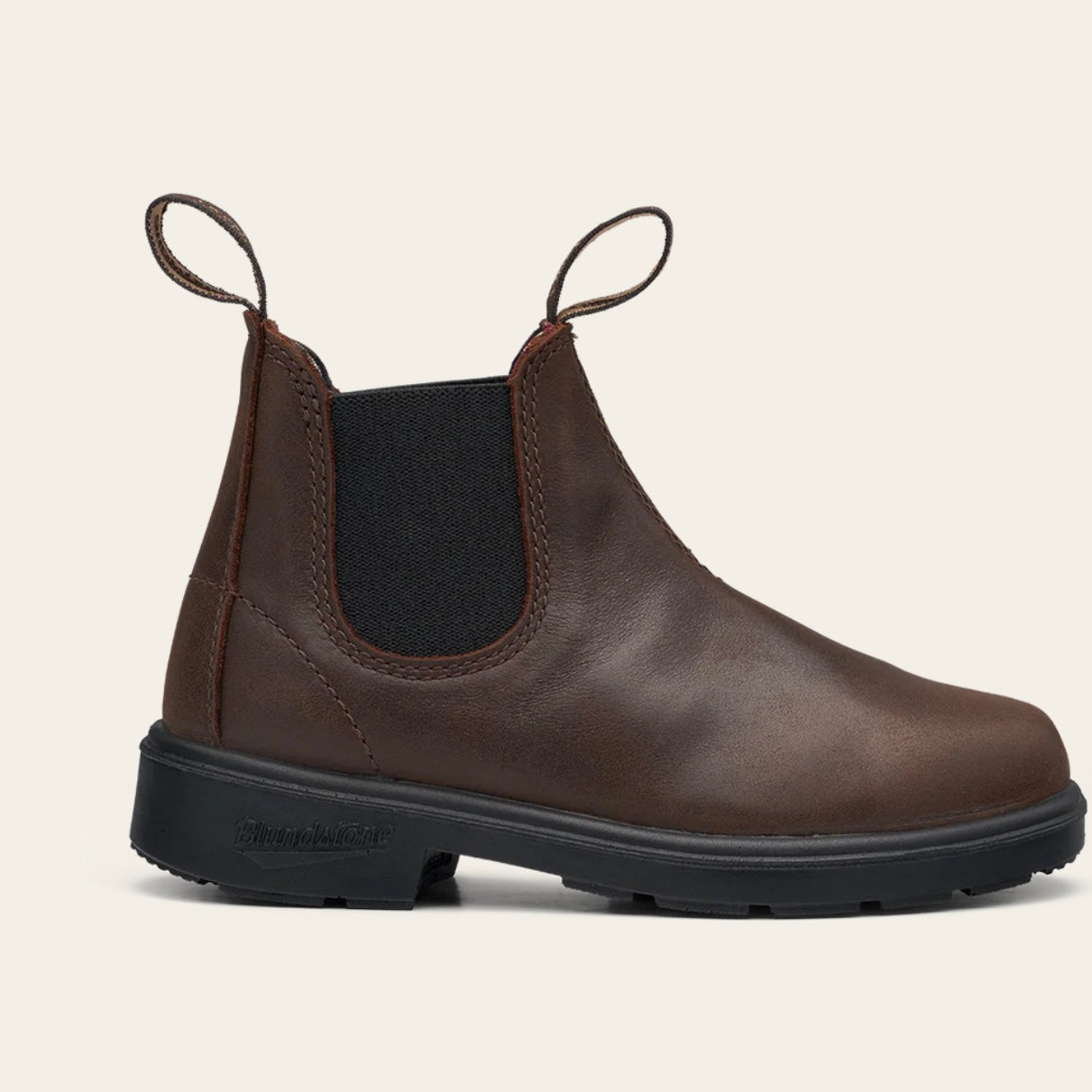 Blundstone Antique Brown Kids' Boots - Waterproof Leather Chelsea Boots for Boys & Girls - Perfect for School, Outdoor Play & Winter Adventures