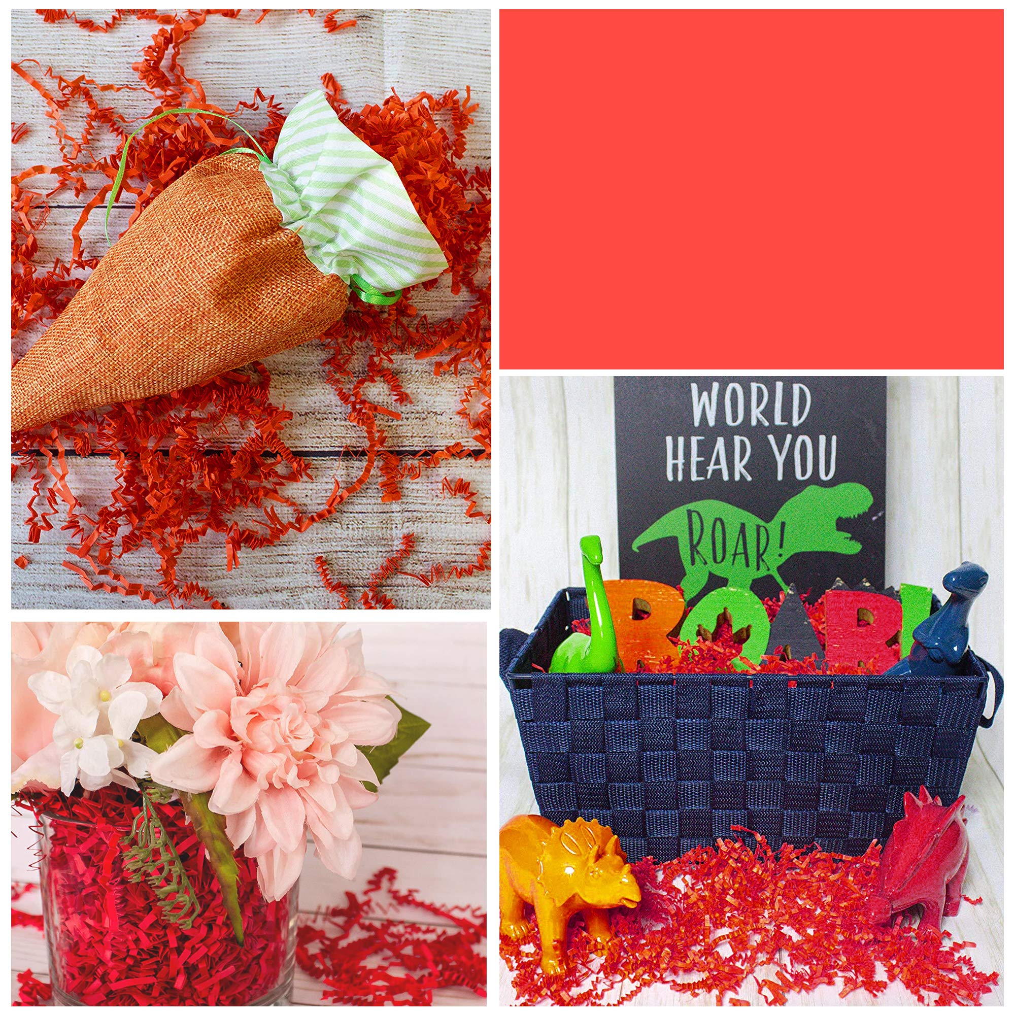 TCAIRG - 1.5 LB Red Crinkle Cut Paper Shred Filler for Gift Wrapping, Basket Filling, Party Decorations & Wedding Confetti - Premium Shredded Paper for Gift Boxes, Easter Baskets, Christmas Presents & Birthday Party Supplies