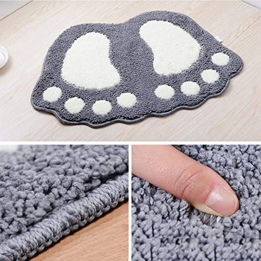 Non-Slip Shaggy Bath Mat - Super Soft Absorbent Shower Rug, Anti-Skid Bathroom Carpet & Cozy Living Room Doormat (Red) - Perfect for Bathroom, Shower, Vanity & Bedroom Floor Protection