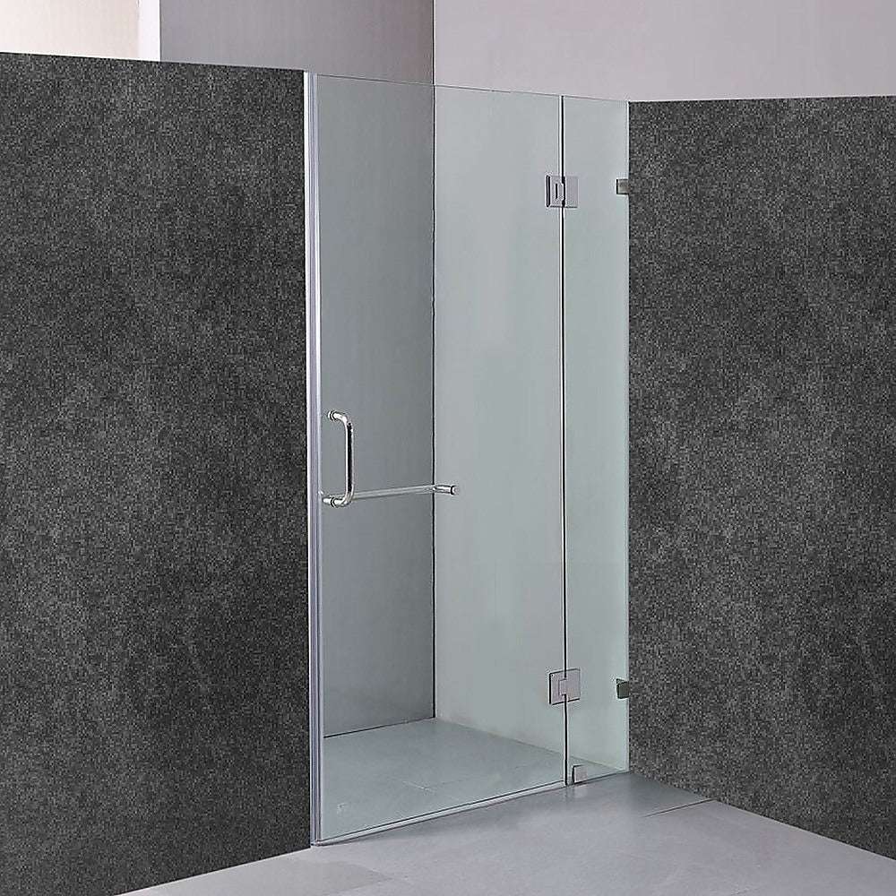 Premium 120 x 200cm Frameless Shower Screen - 10mm Tempered Glass - Wall to Wall Installation - Modern Bathroom Upgrade by Della Francesca - Perfect for Spa-Like Showers & Luxurious Bathroom Designs