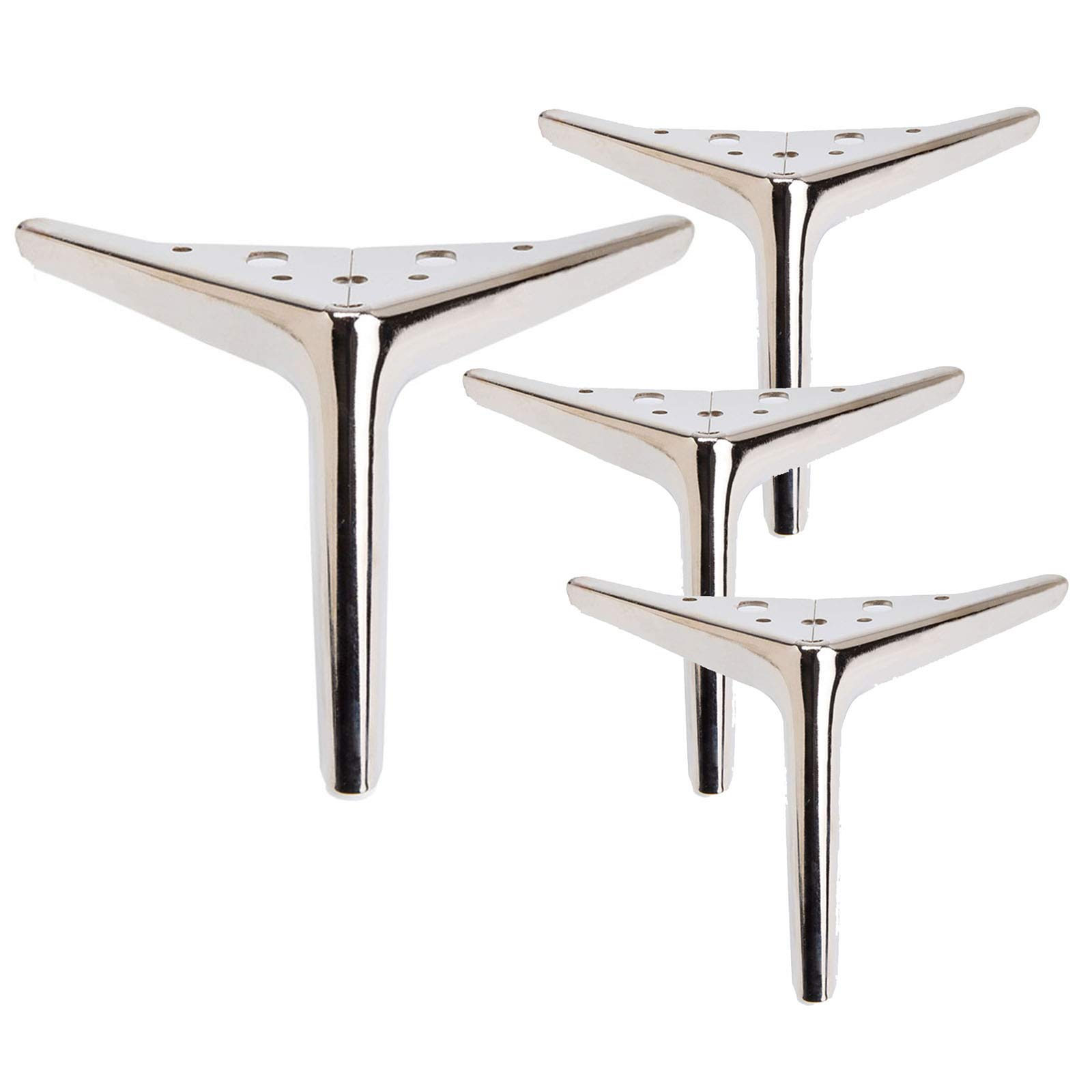 4PCS Modern Iron Furniture Legs - Heavy Duty Metal Triangle Feet for Sofa, Cabinet, Cupboard, Dresser & Chair (5/6/7 Inch) - Perfect for Home Office, Living Room & Bedroom Furniture Upgrade