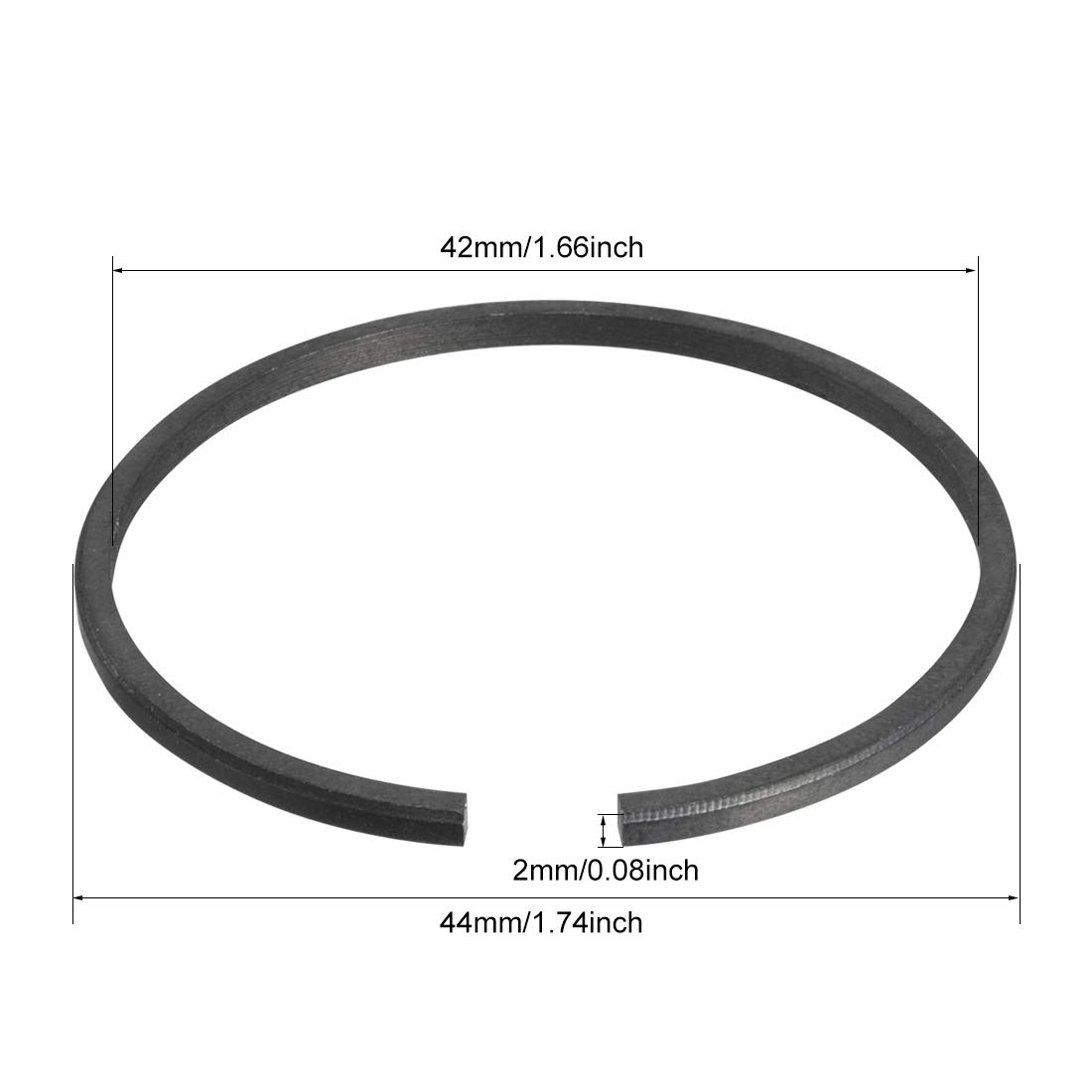 uxcell 42mm Engine Piston Ring Set - High Performance Air Compressor Replacement Parts for Industrial Tools & DIY Projects