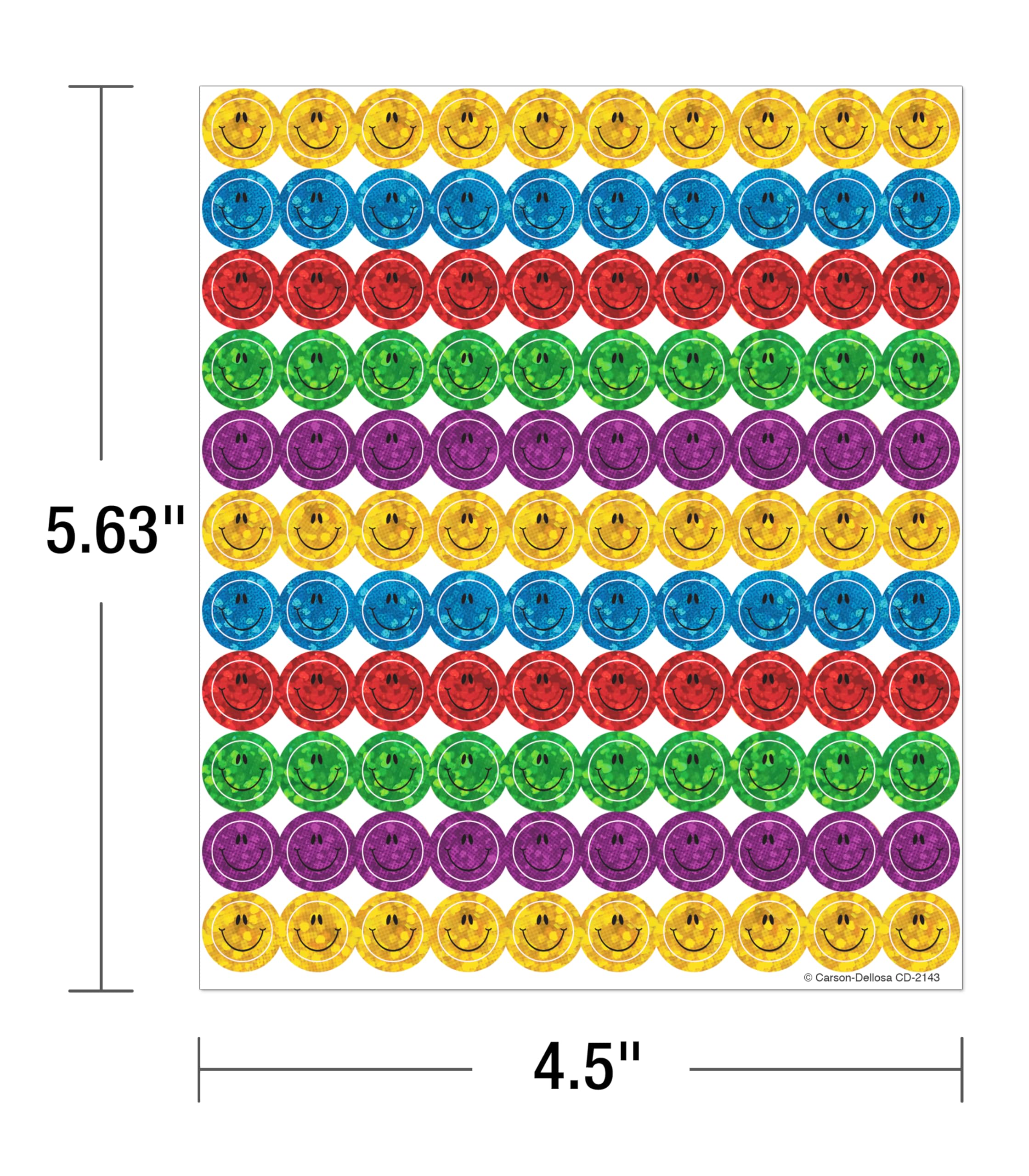 Colorful Smiley Face Stickers for Crafts, Scrapbooking & Classroom Rewards