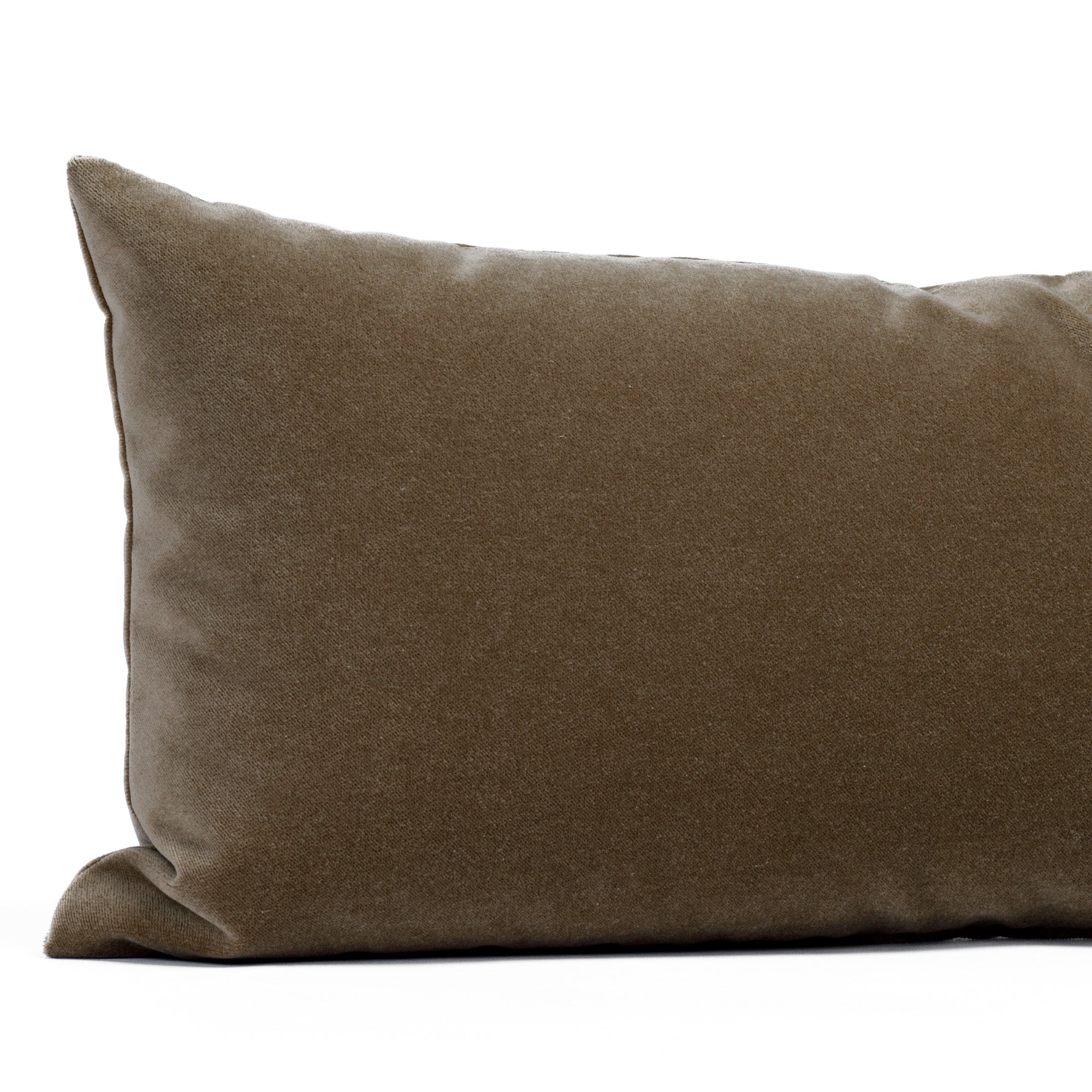 Valentina Velvet 12x24 Lumbar Pillow in Toffee - Soft Support for Sofa, Bed & Office Chair - Perfect for Living Room Decor and Back Pain Relief