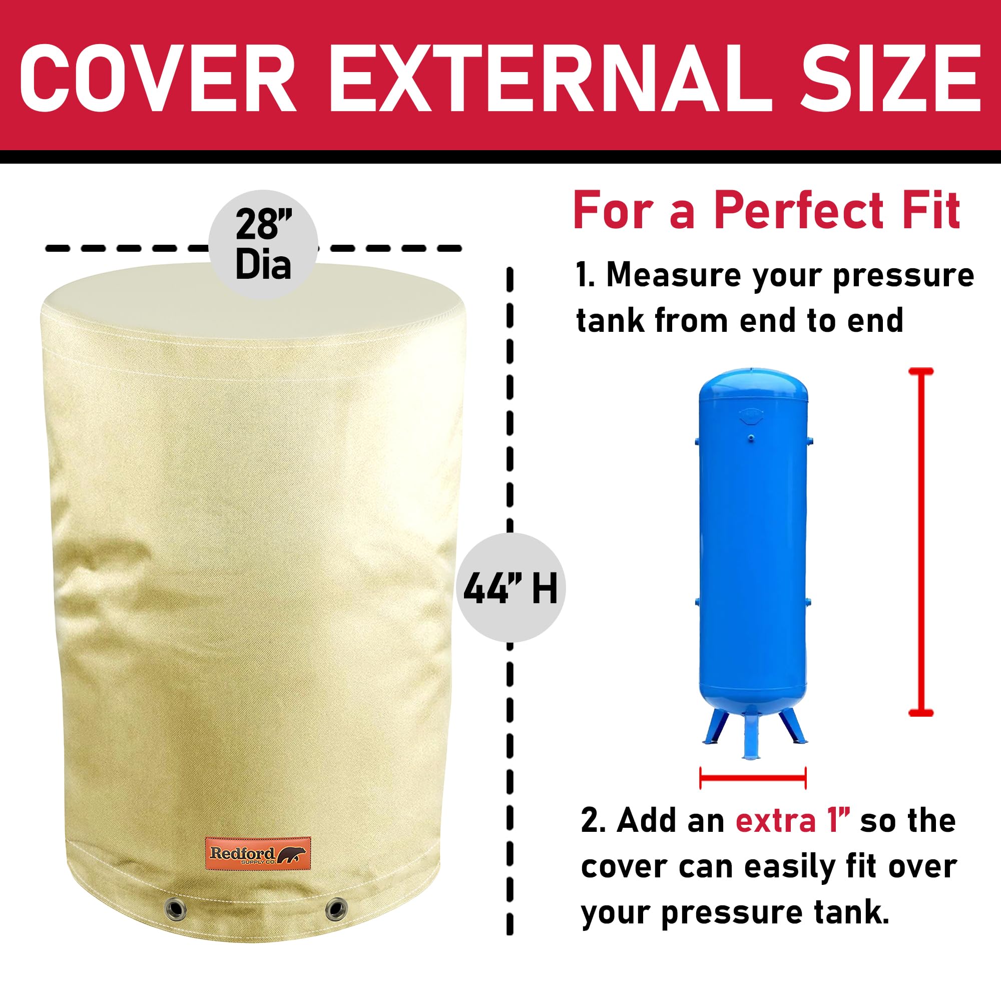 Redford Supply Co. Cold Snap (5F) Insulated Round Well Pressure Tank Cover - 28