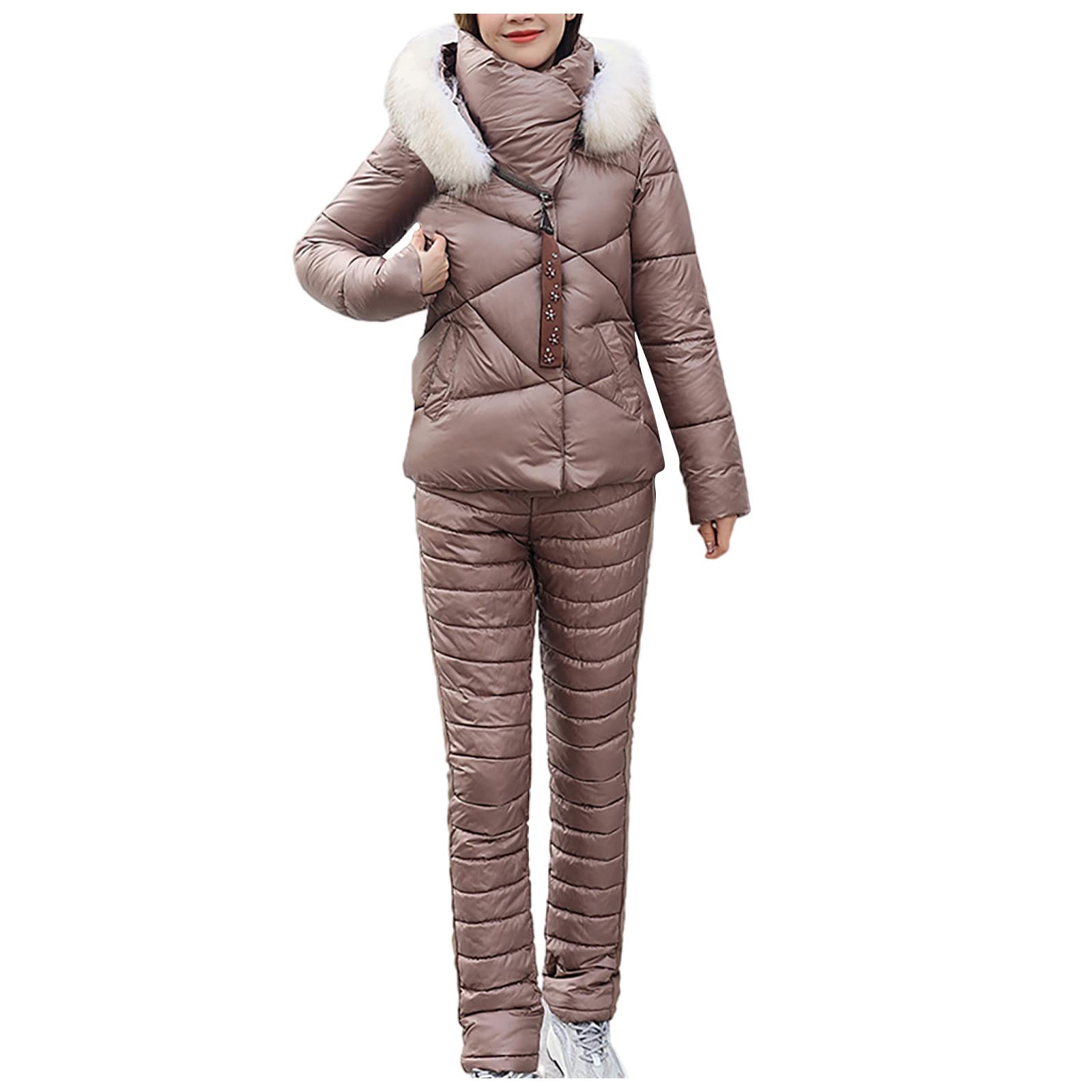 NBXNZWF Women's Full Body Winter Jumpsuit with Hood - Waterproof Ski Suit for Outdoor Activities | Snowboarding, Skiing, Snow Sports & Cold Weather Protection