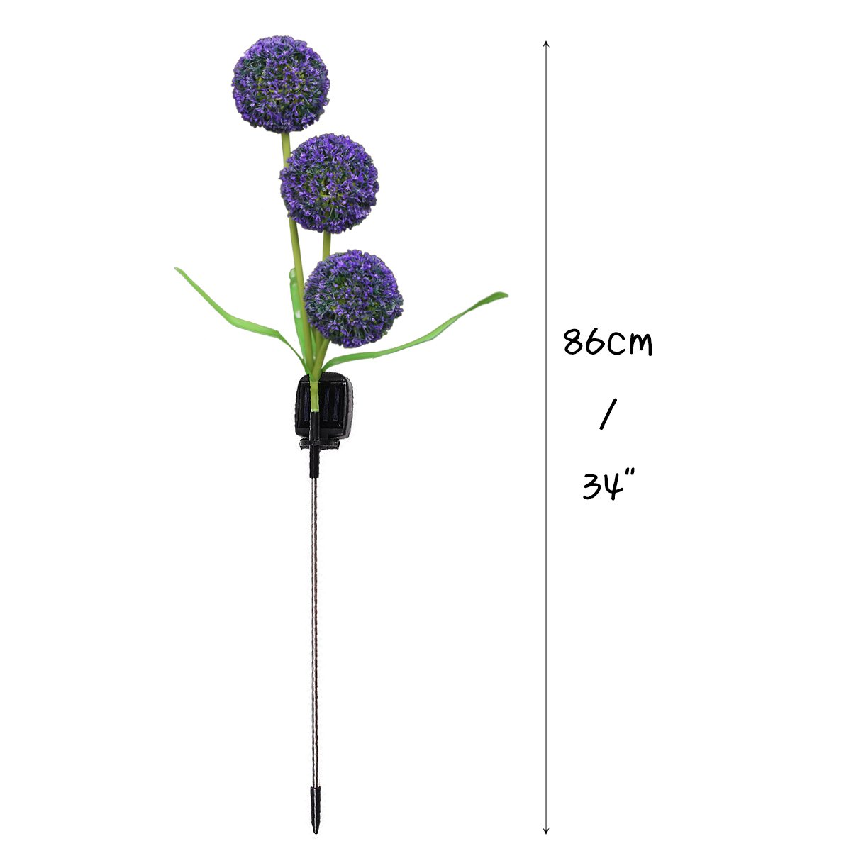 Solar Powered Dandelion LED Lights - Waterproof Outdoor Solar Garden Lights for Backyard, Lawn & Landscape Decoration (Purple) | Perfect for Patio, Pathway & Garden Bed Lighting at Night
