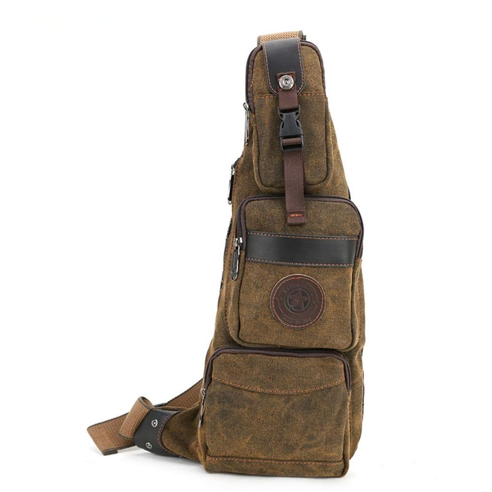 Lightweight Crossbody Sling Bag for Men & Women - Casual Shoulder Backpack for Travel, Work & Daily Use (Brown)