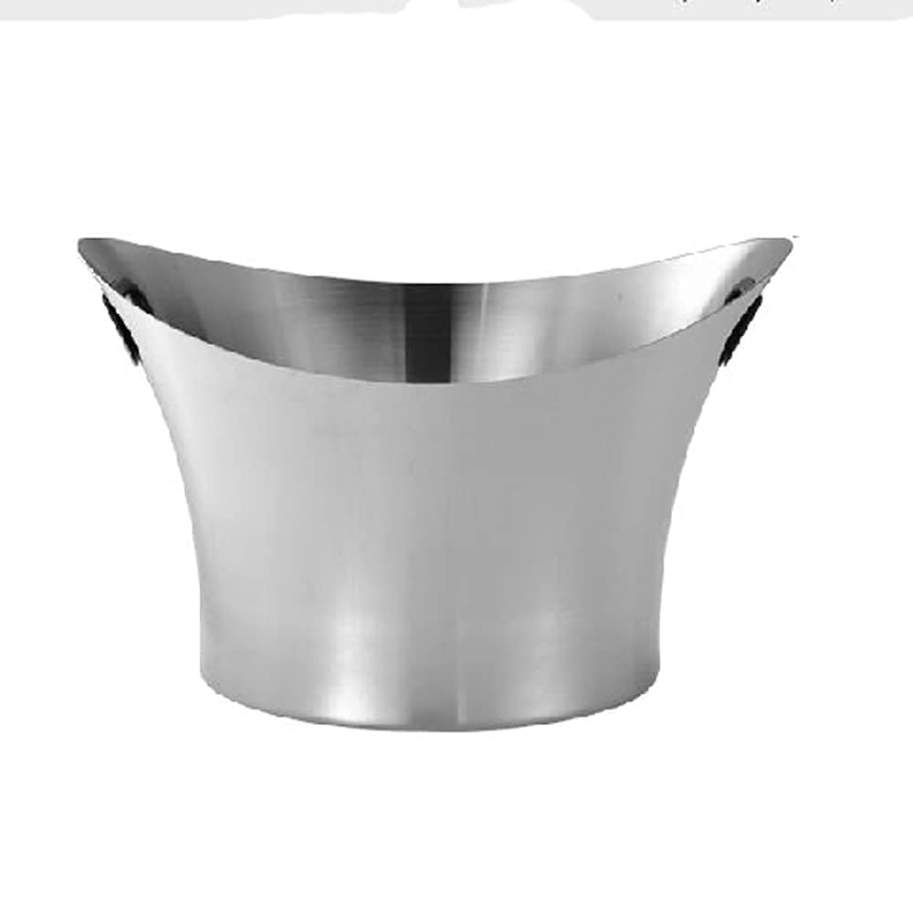 Premium Stainless Steel Ice Punch Bucket - Wine & Beer Cooler, Champagne Chiller for Parties, KTV, Bars & Home Entertaining - Keeps Drinks Cold for Hours