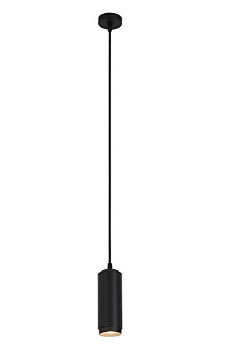 Modern Pendant Light Fixture - Adjustable Kitchen Island Industrial Hanging Crystal Light for Dining Room, Foyer, Hallway, Bar - 33in Flexible Cord in Black & Pure White - Perfect for Farmhouse, Loft & Industrial Decor