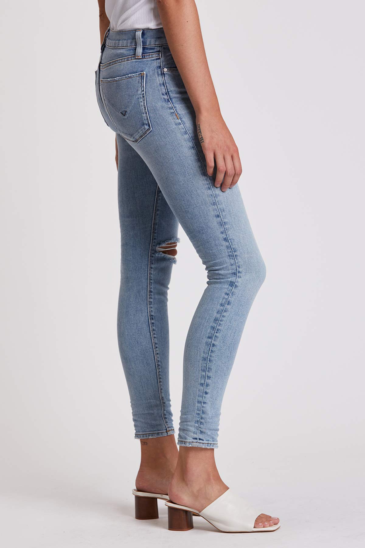 HUDSON Women's Barbara High Rise Super Skinny Ankle Jeans - Stretchy Denim Pants for Casual Wear, Work & Night Out