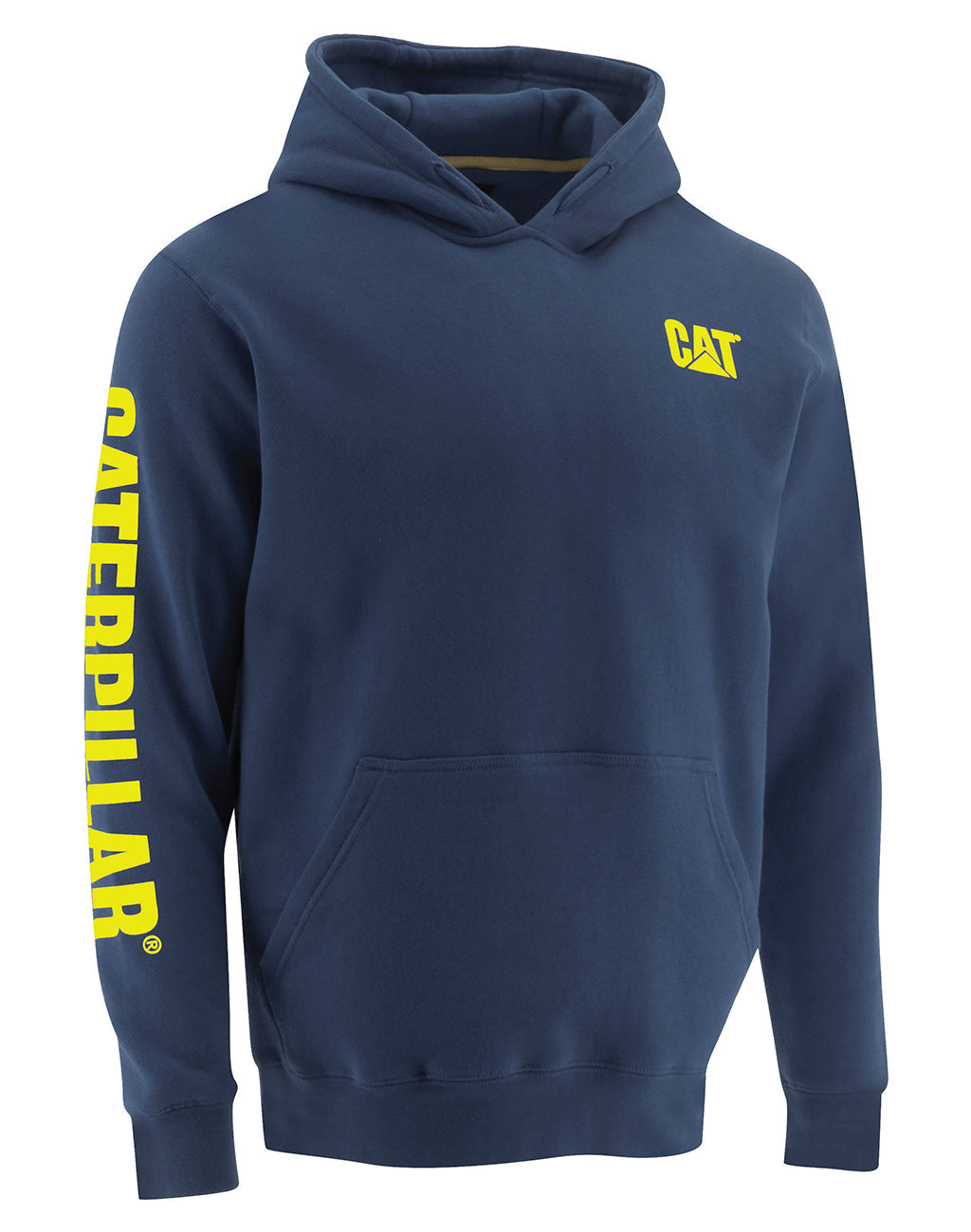 Men's CAT Logo Banner Pullover Hoodie - Comfortable & Stylish Casual Wear for Work, Outdoor & Everyday Use